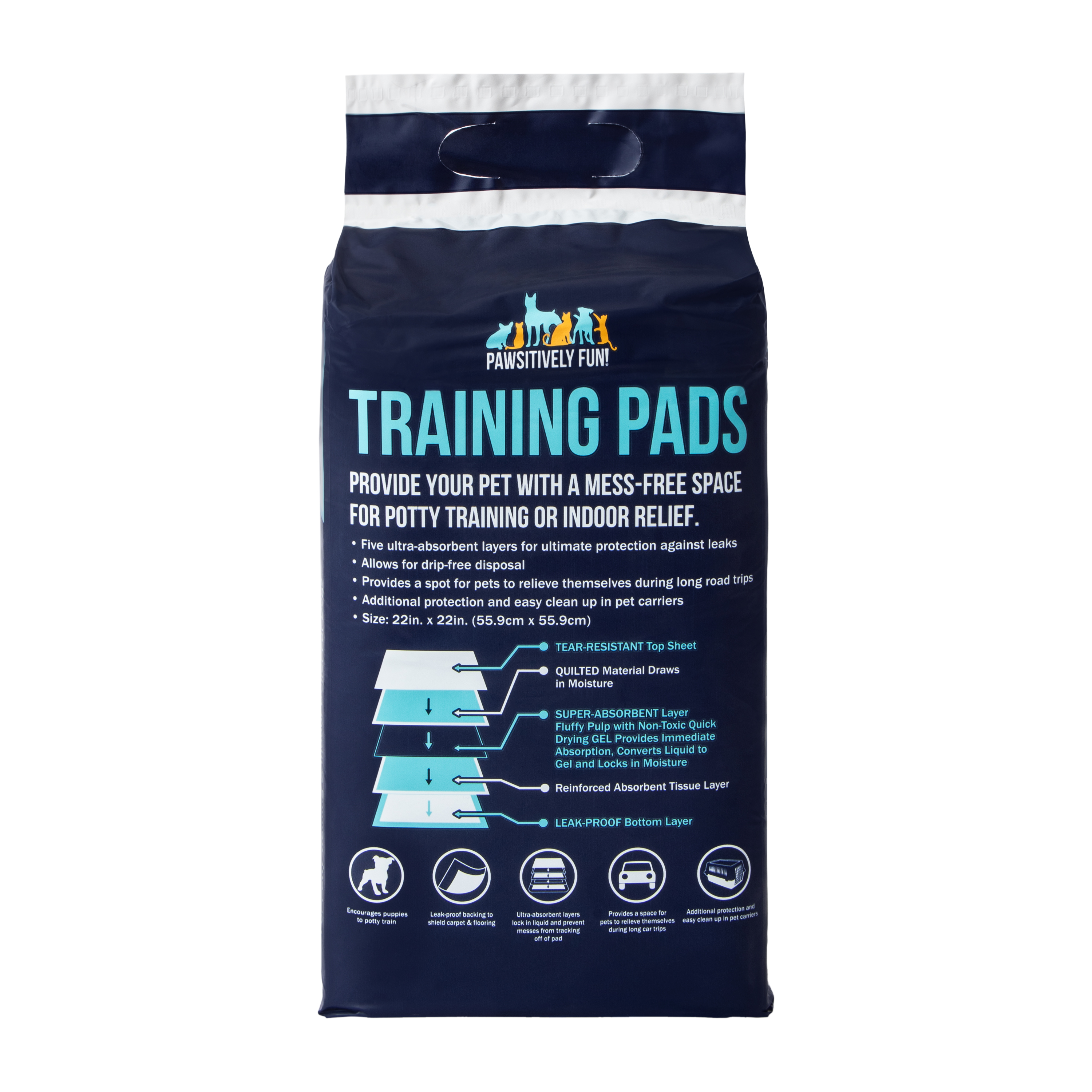 Pawsitively Fun! Pet Training Pads 30-Count