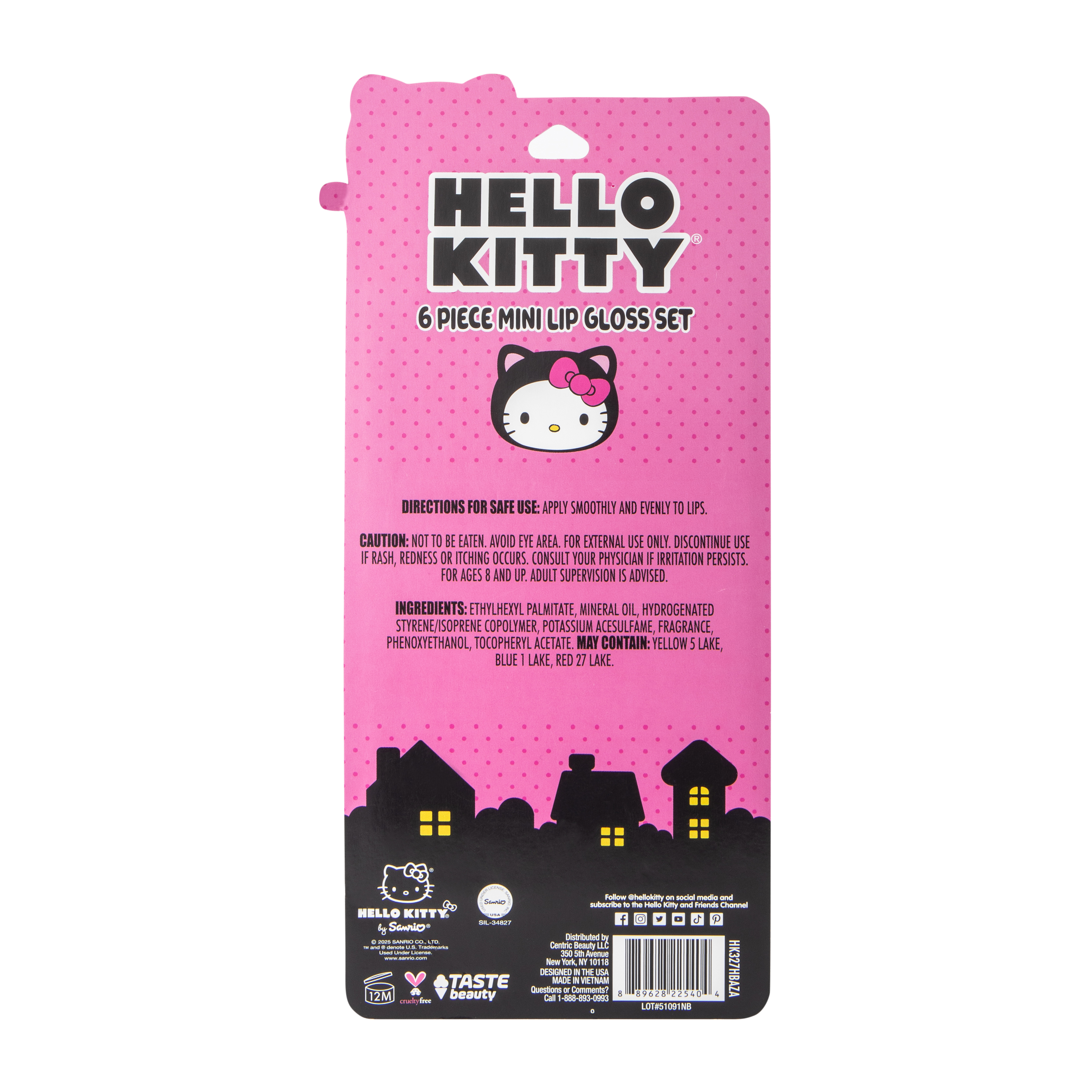 Licensed Mini Lip Gloss Set 6-Pcs