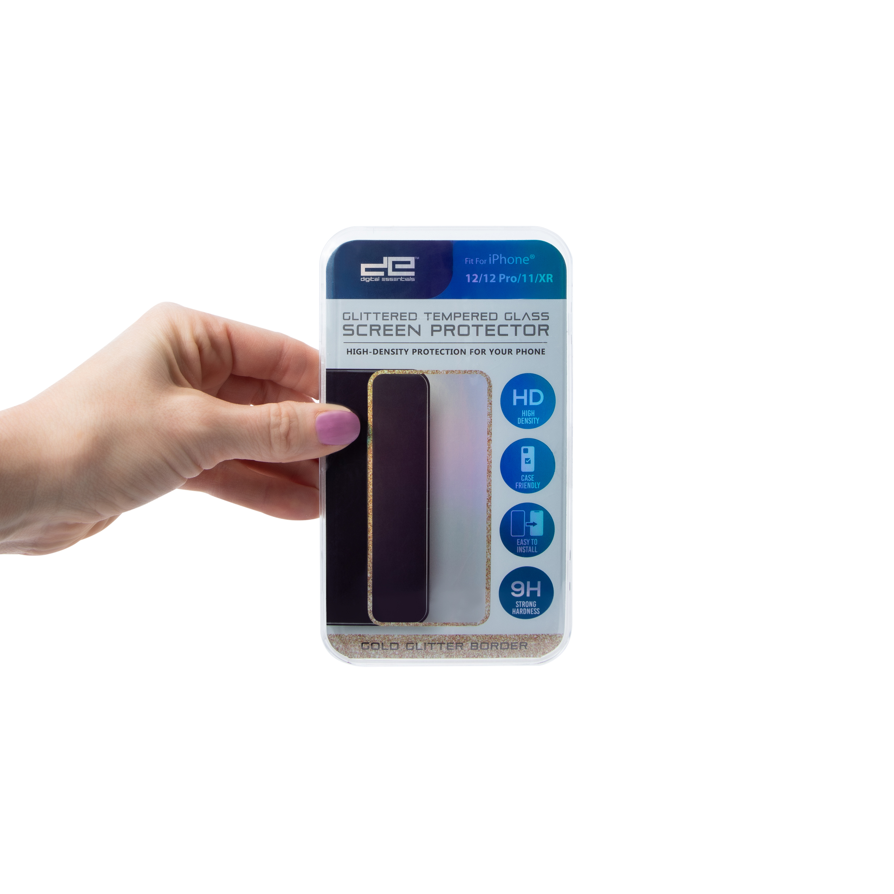 iPhone 11®/Xr® Glitter Ombre Tempered Glass Screen Protector