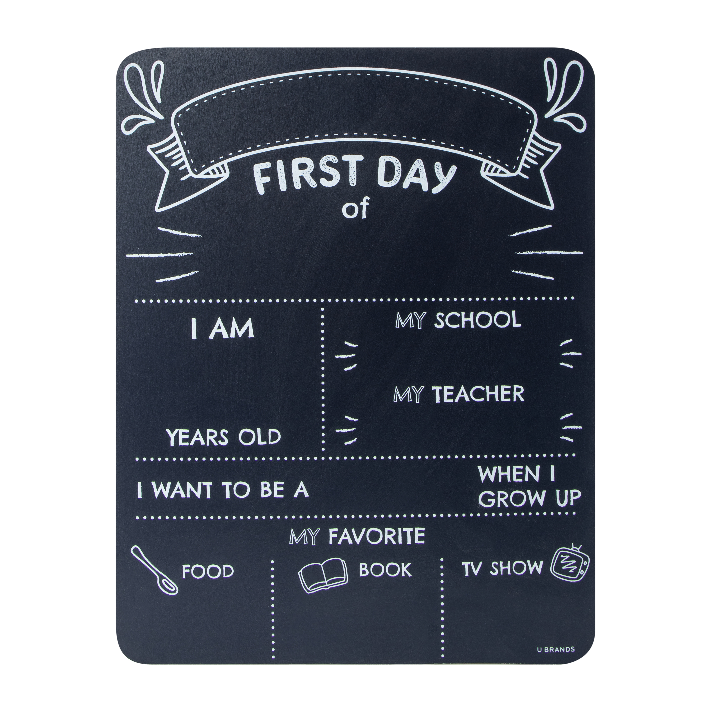 U Brands® First Day Of School Chalkboard 11inx14in