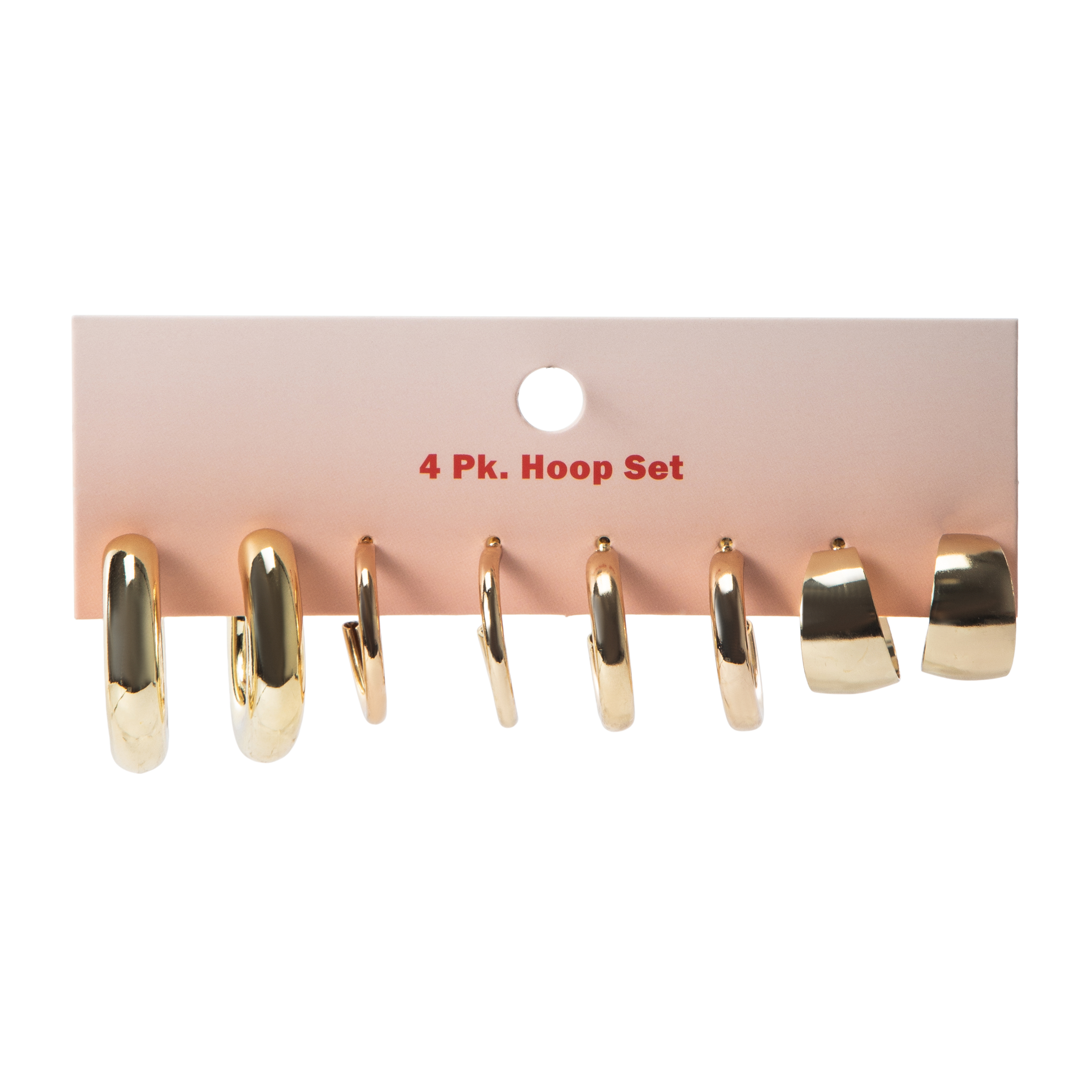 Hoops Earrings 4-Pack