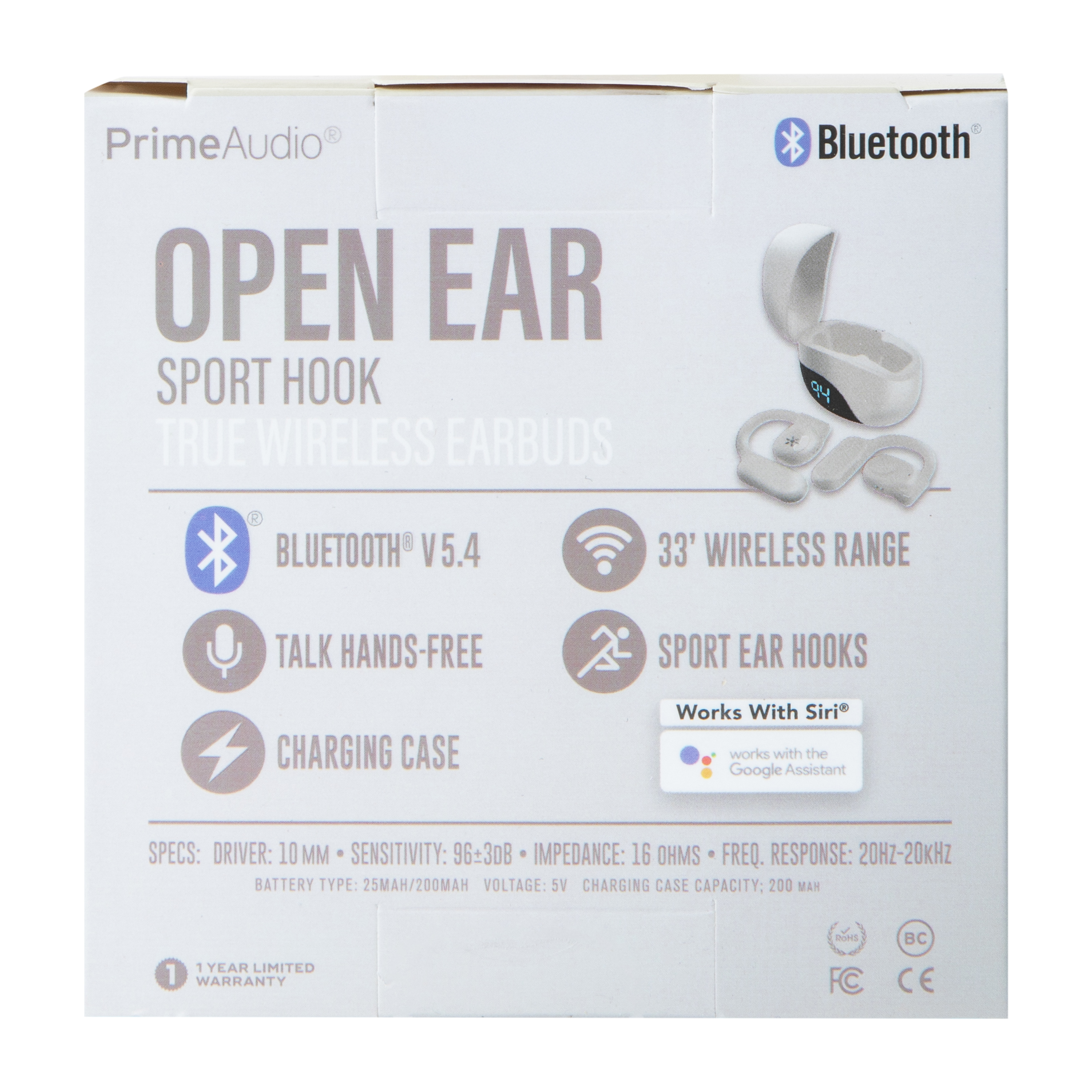 Open Ear Sport Hook True Wireless Earbuds