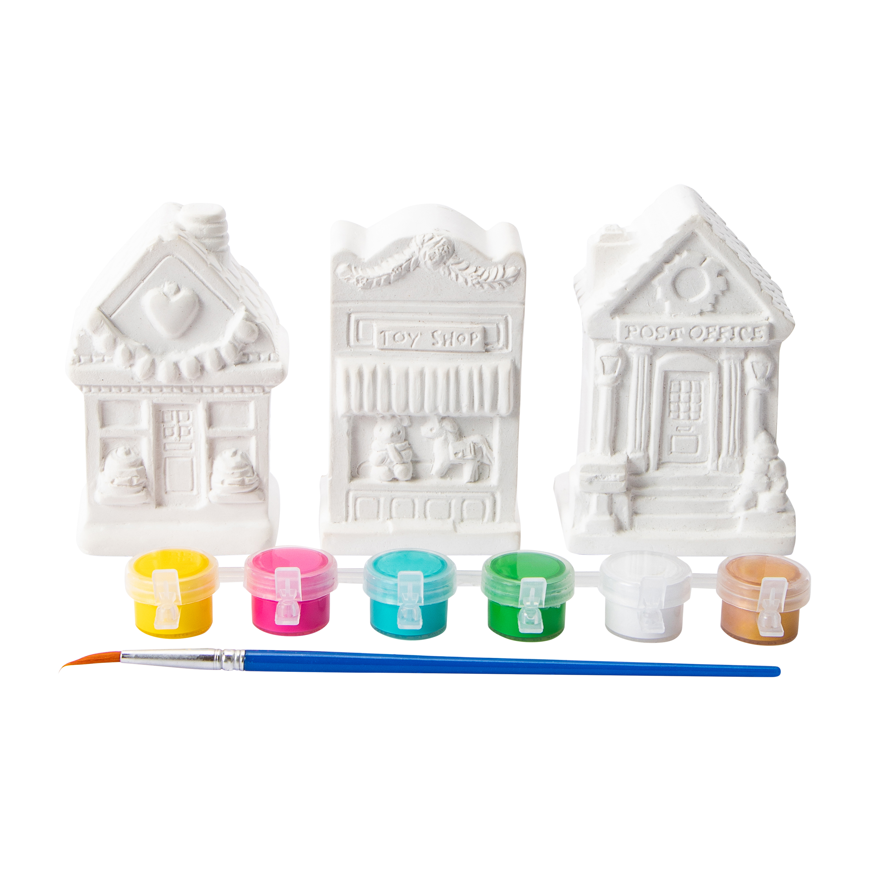 Christmas Paint Your Own 3 Holiday Shops Set