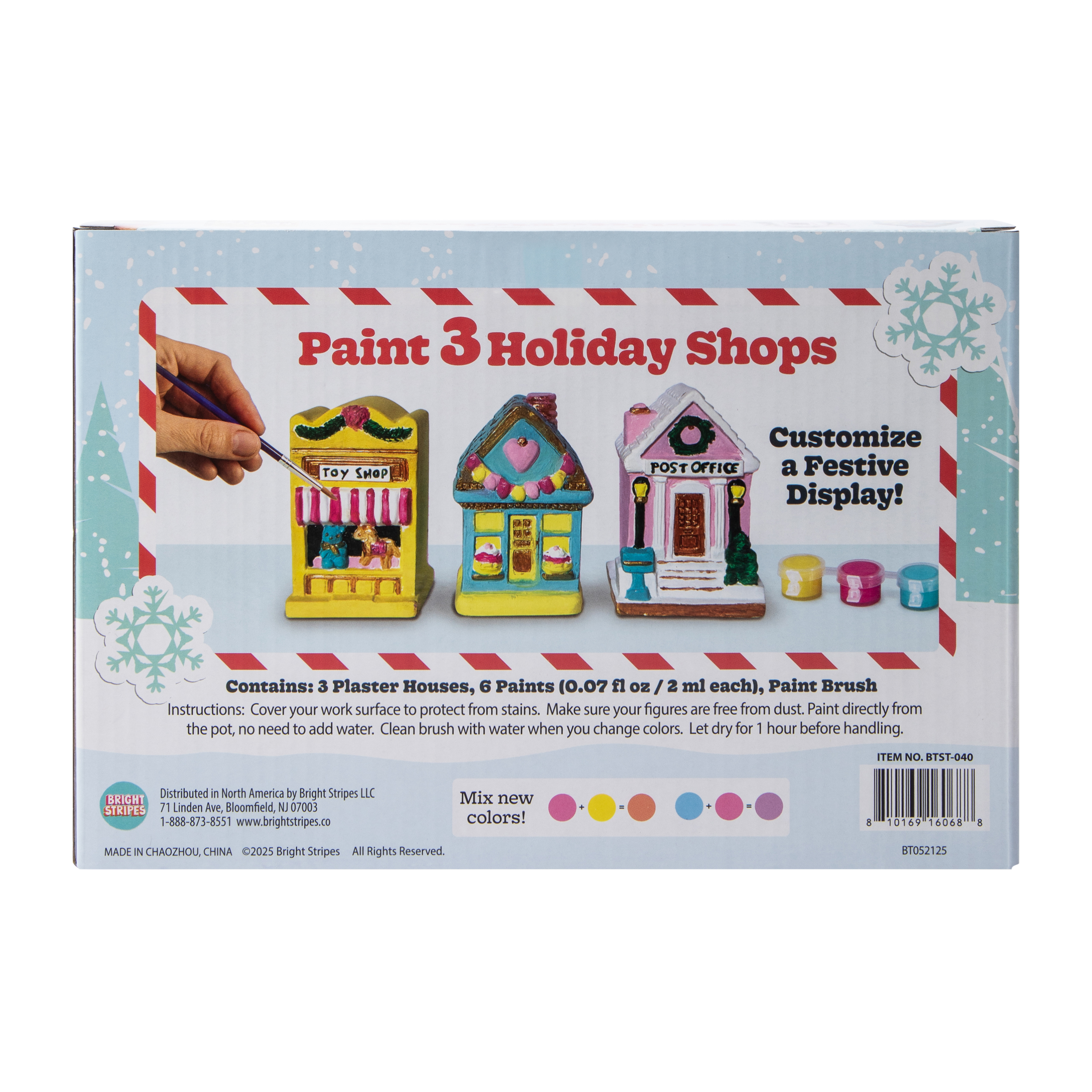 Christmas Paint Your Own 3 Holiday Shops Set