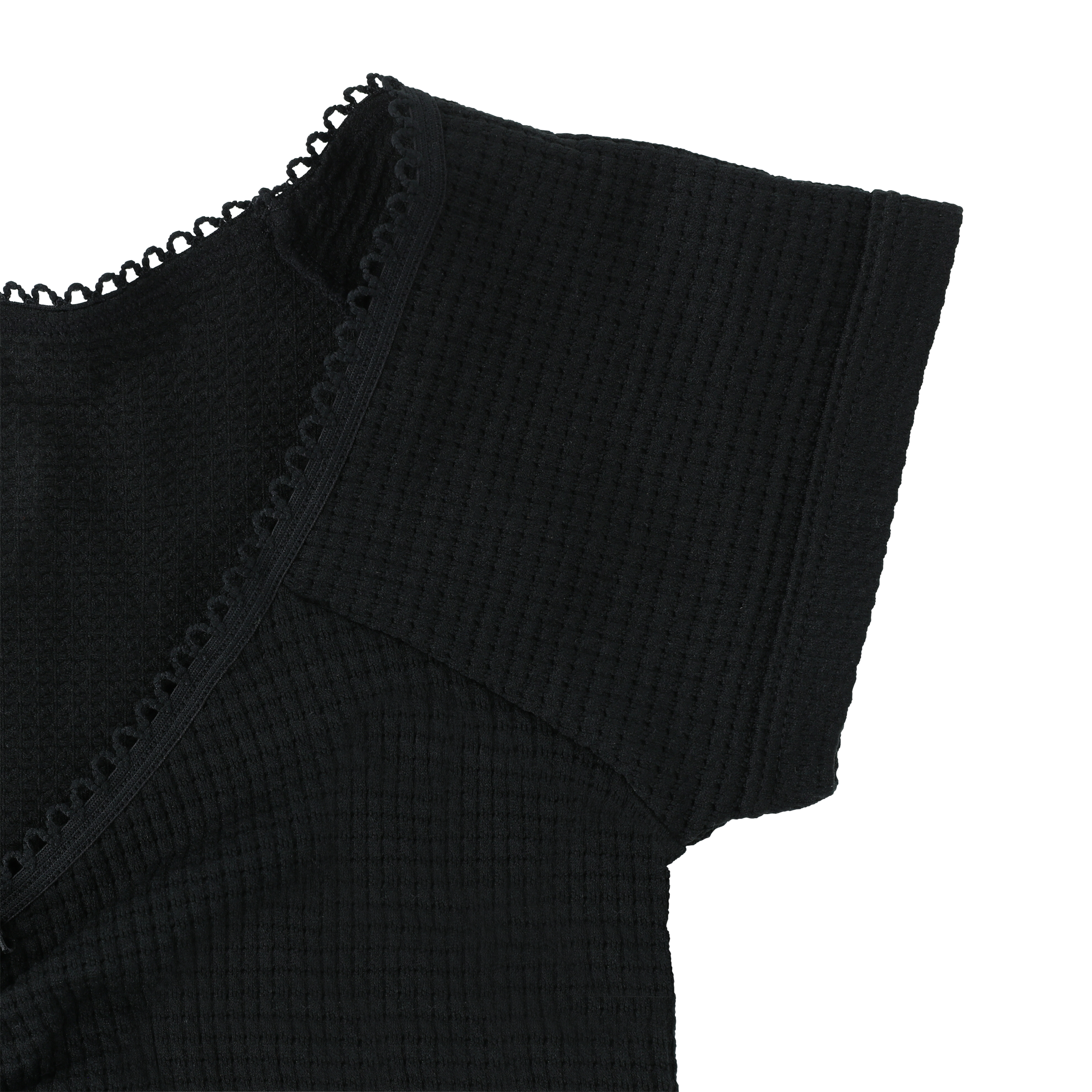 Juniors Waffle Seamless Top