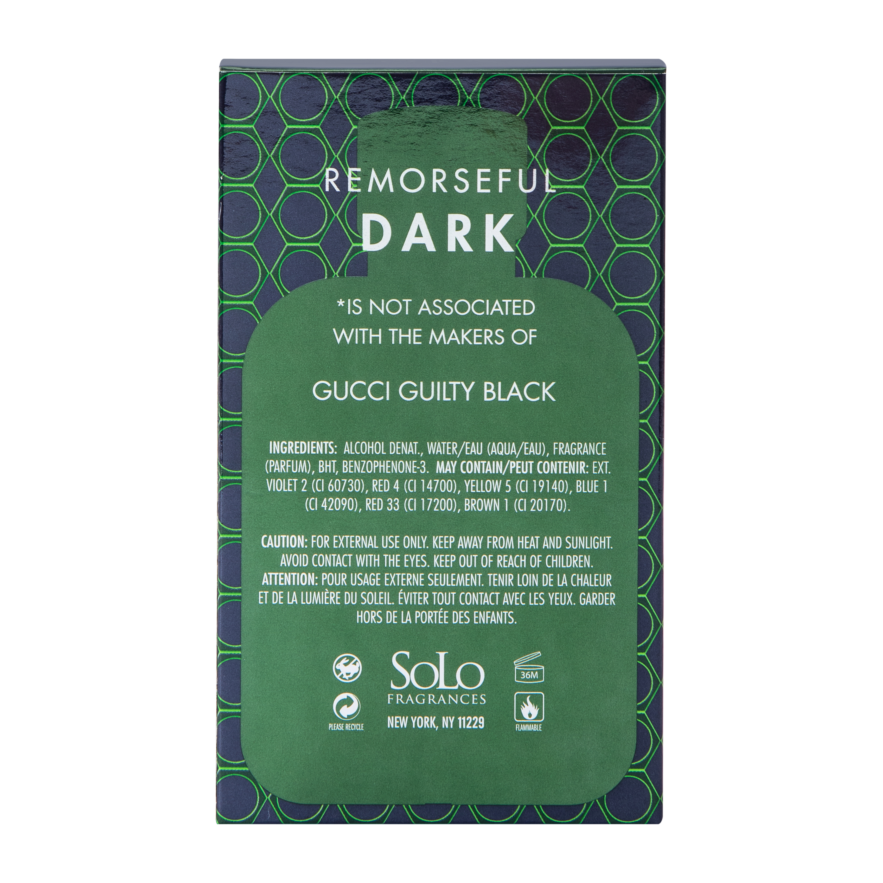 Remorseful Dark Pour Homme Eau De Toilette 3.4oz