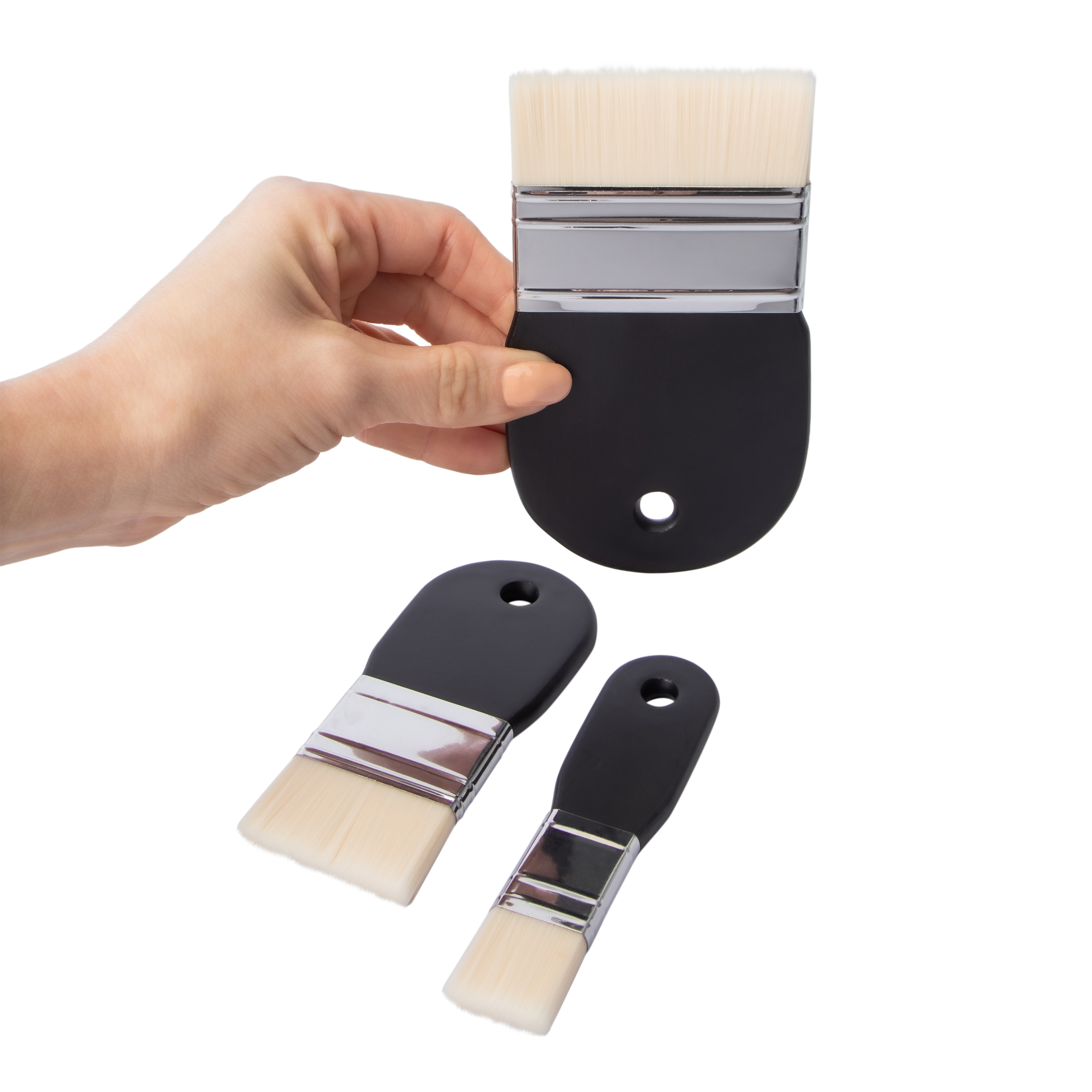 Wide Artist Brushes 3-Pack Set