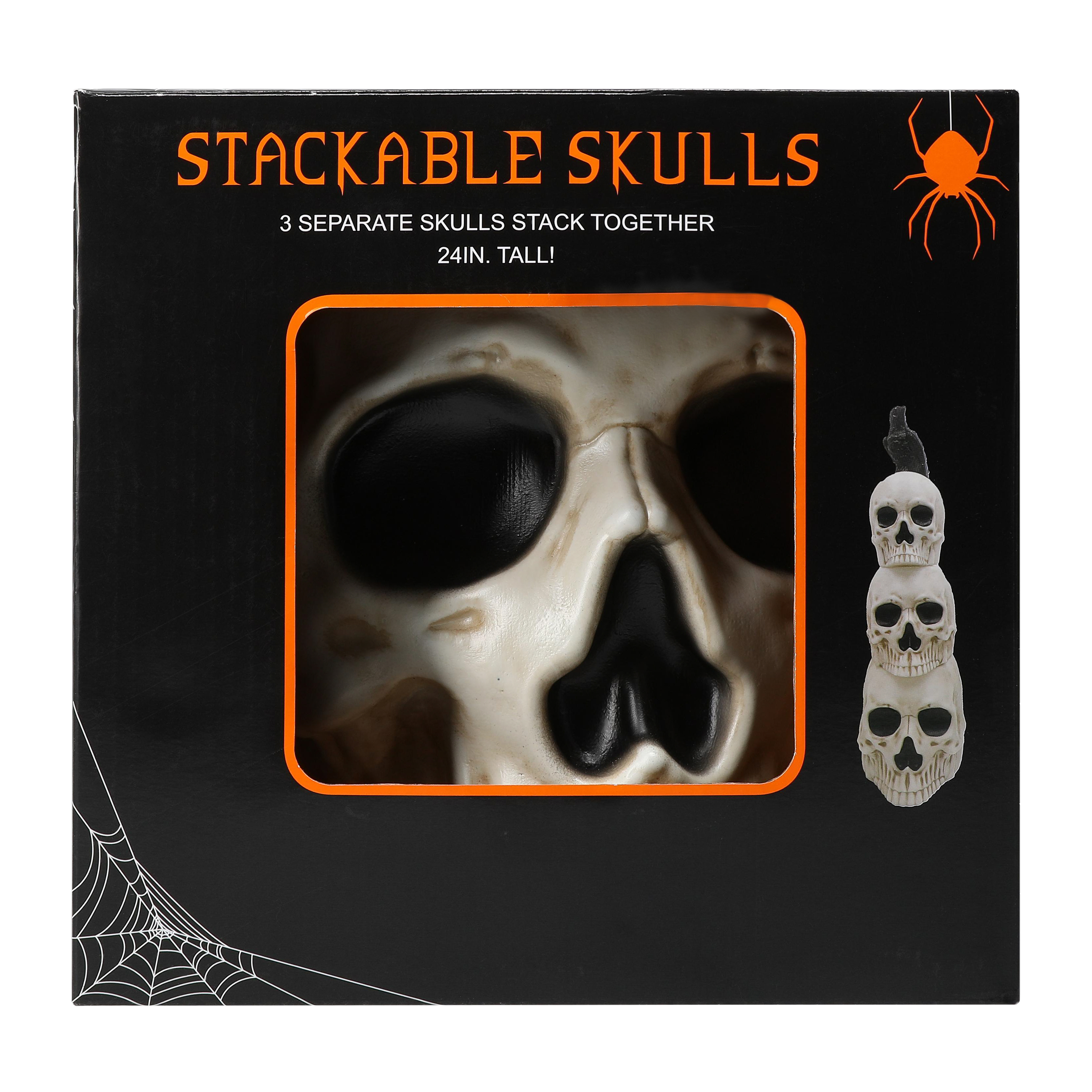 Halloween Stackable Skulls 24in