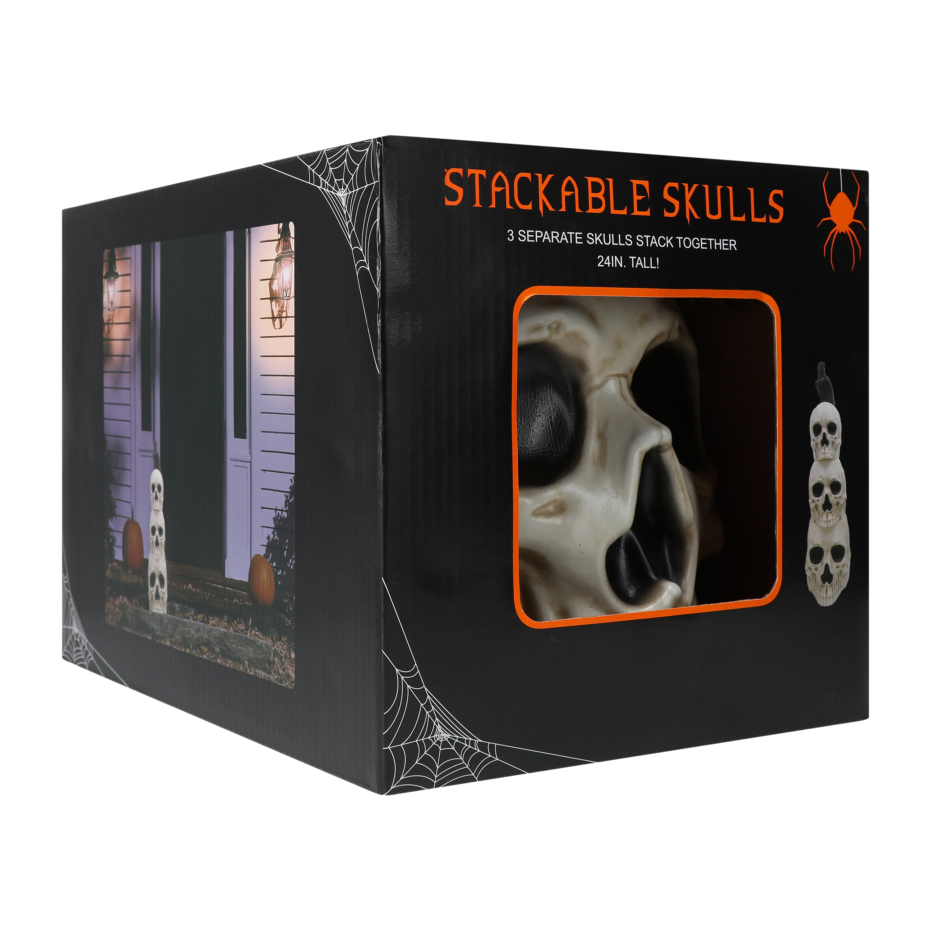 Halloween Stackable Skulls 24in