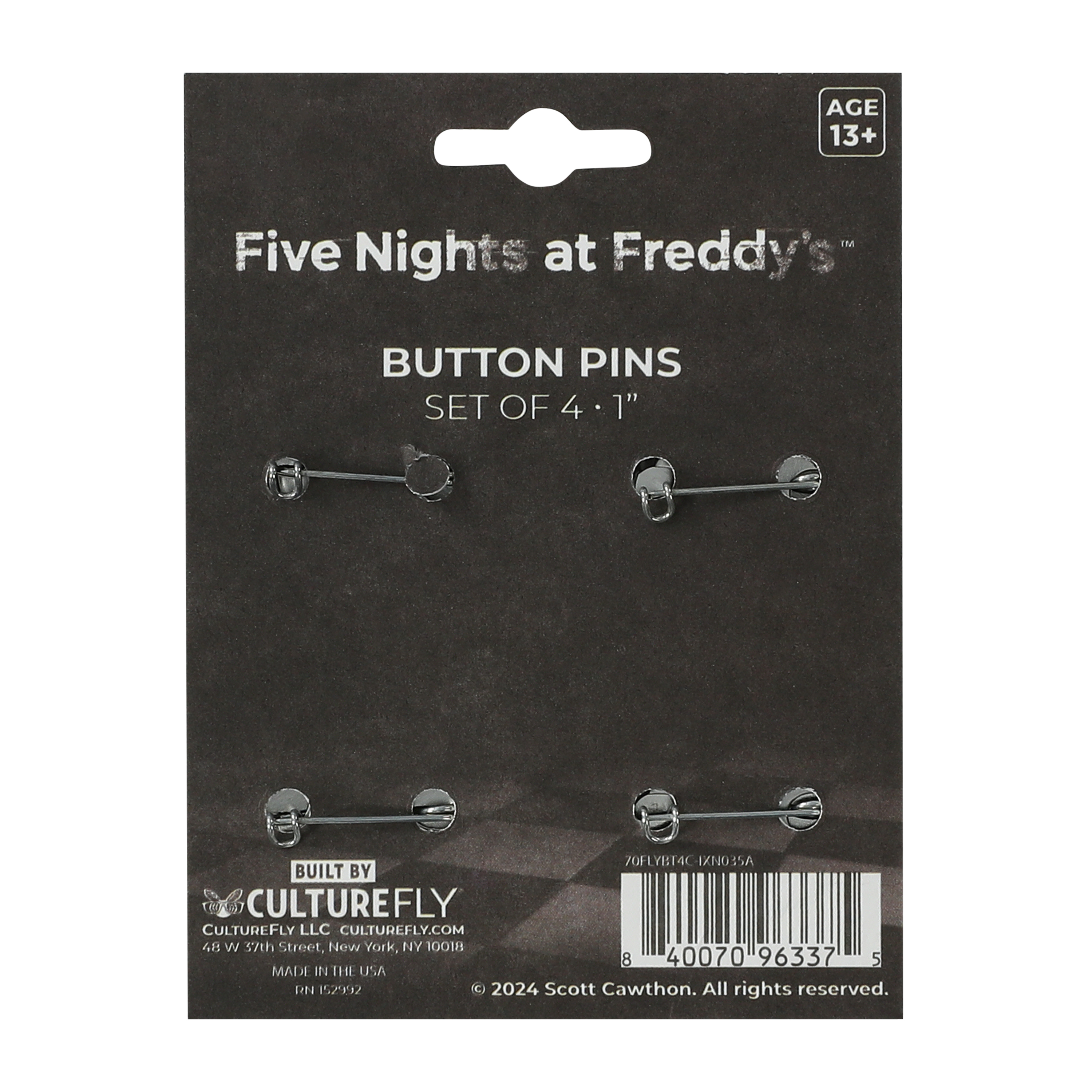 Licensed Buttons Set 4-Pack