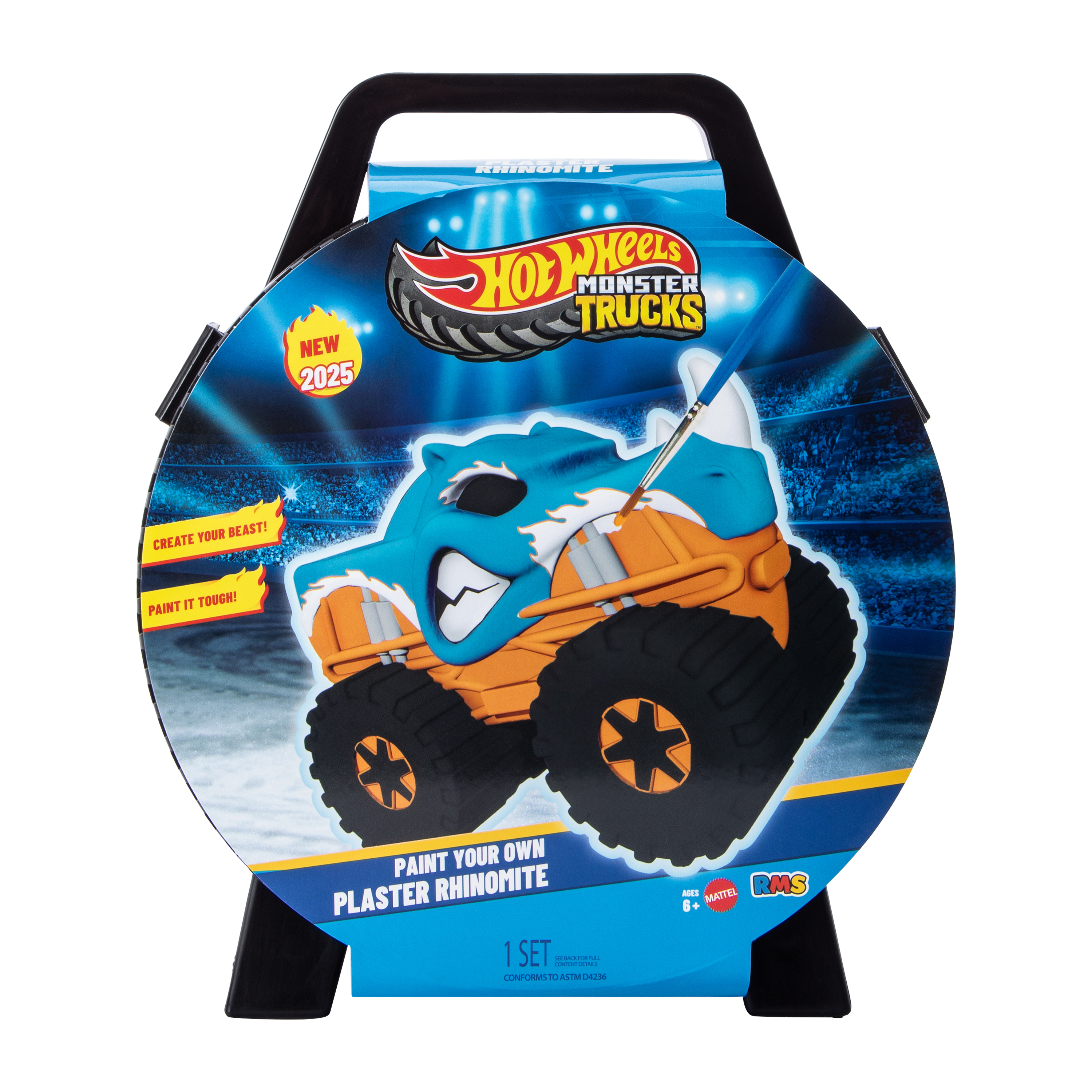 Hot Wheels Monster Trucks Paint Your Own Plaster Rhinomite Set