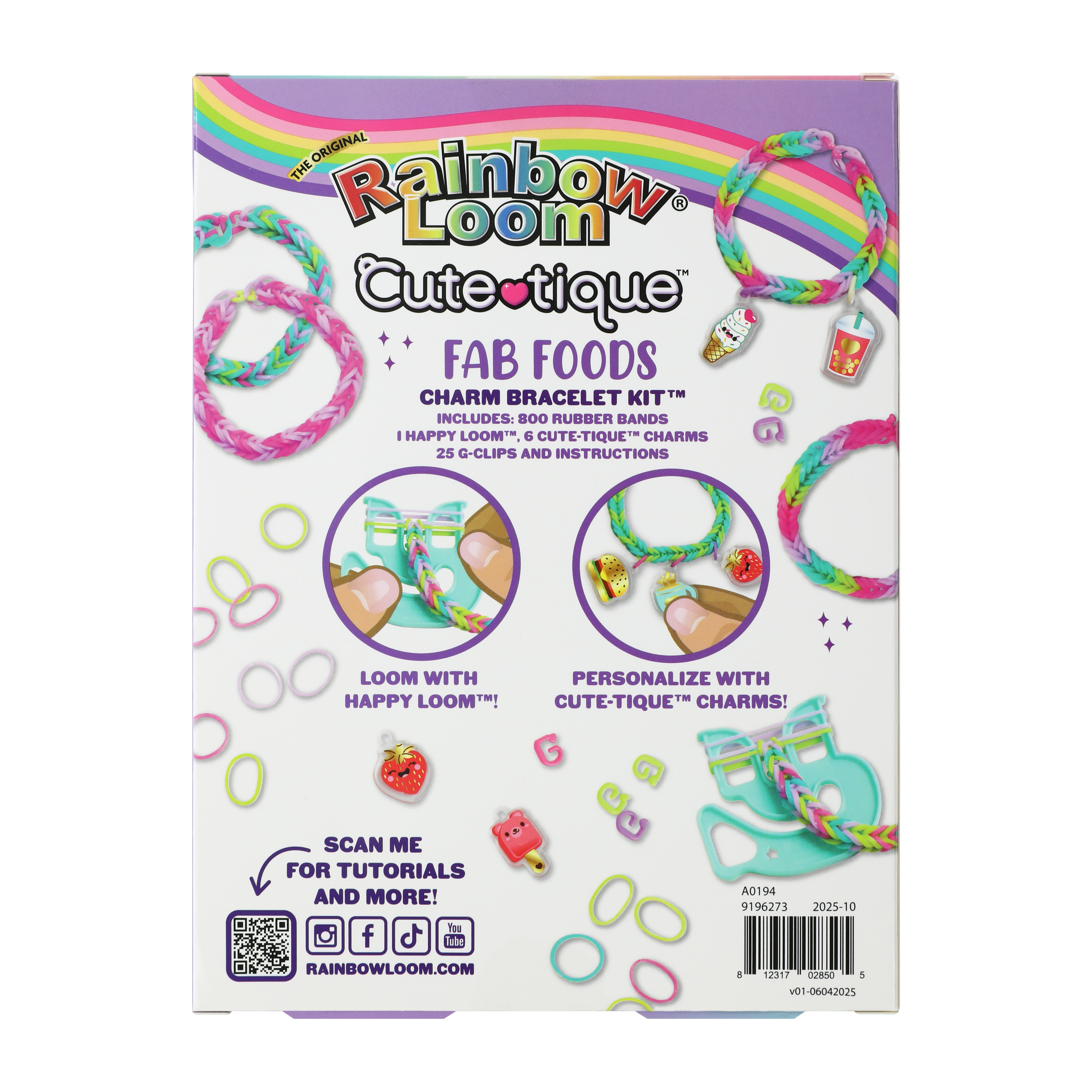 Rainbow Loom® Cutetique™ Fab Foods Charm Bracelet Kit