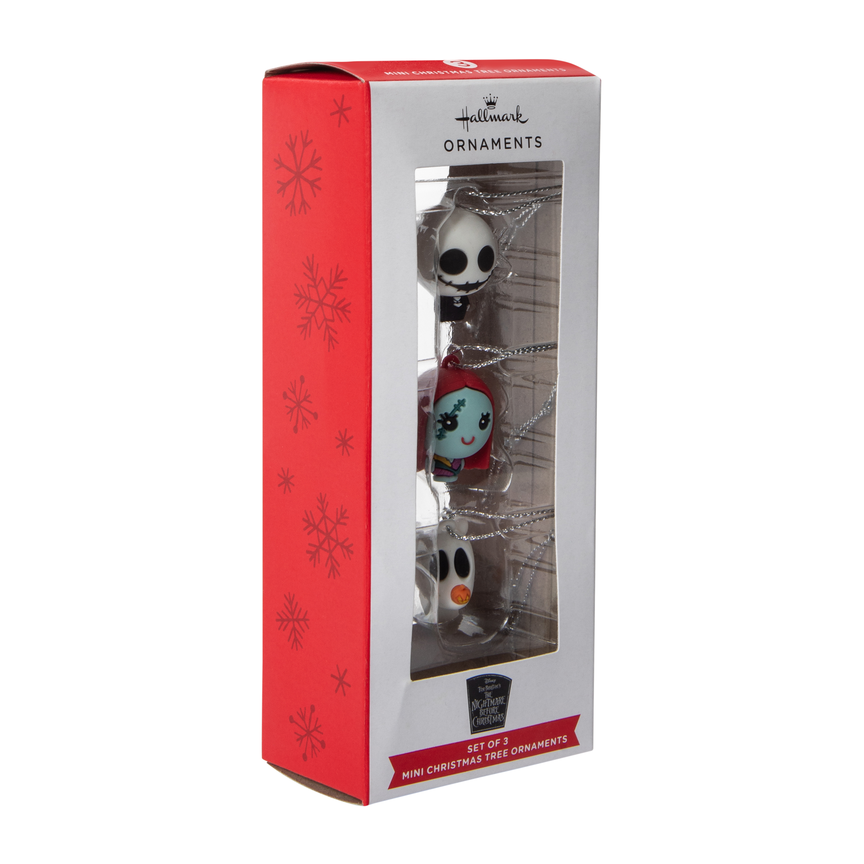 Disney Tim Burton's The Nightmare Before Christmas Mini Christmas Tree Ornaments 3-Pack