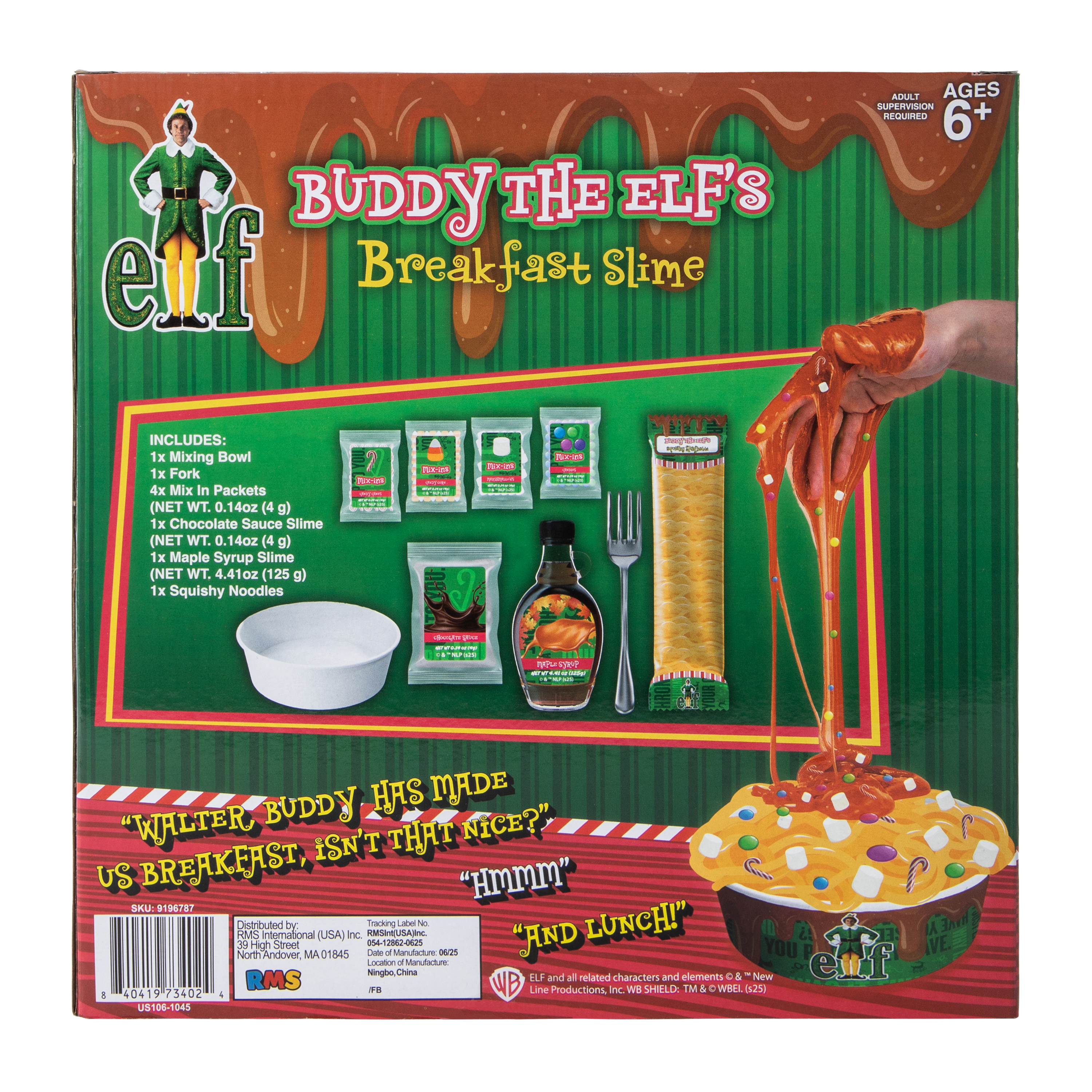Buddy The Elf's Breakfast Slime Set