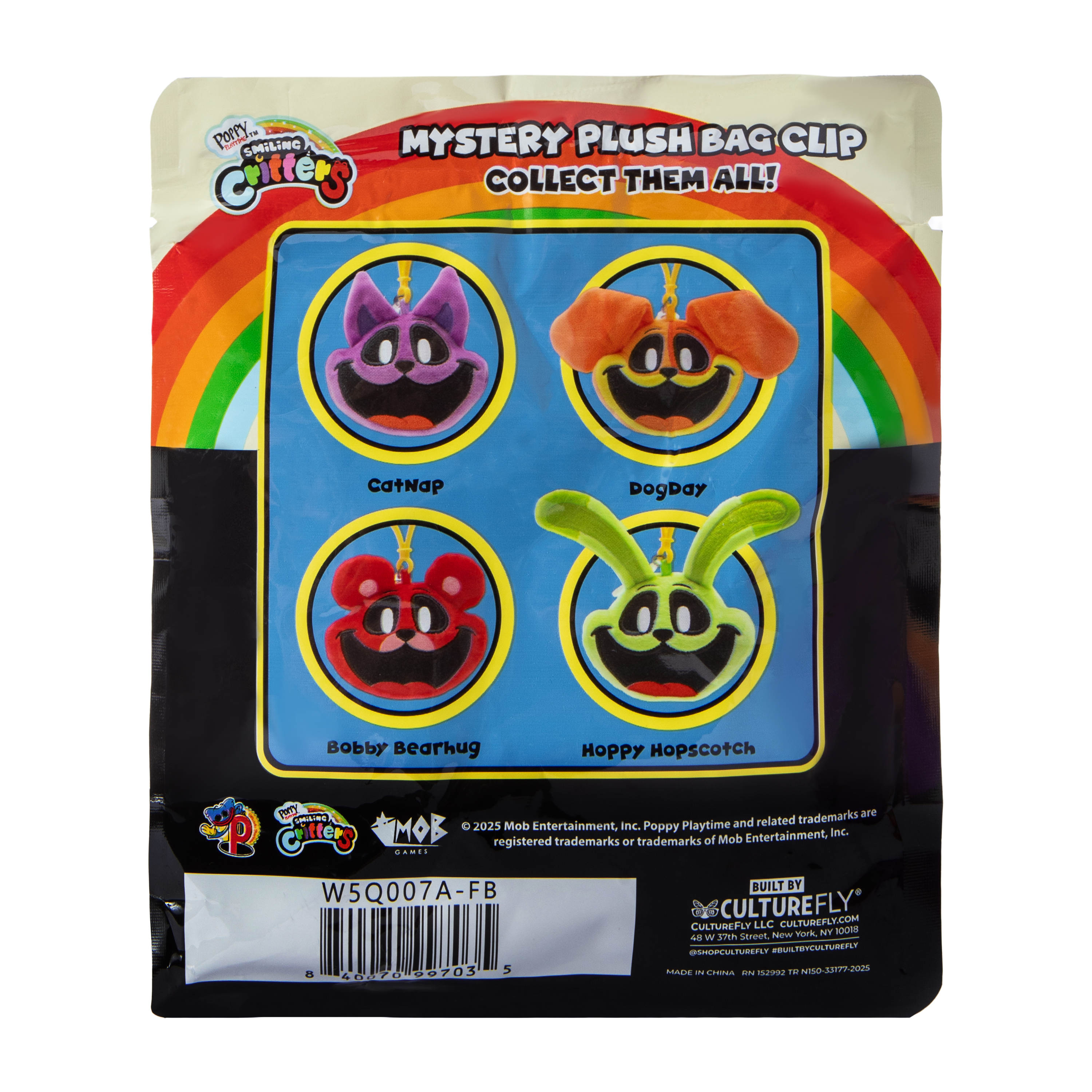 Poppy Playtime™ Smiling Critters Mystery Plush Keychains (Styles May Vary)