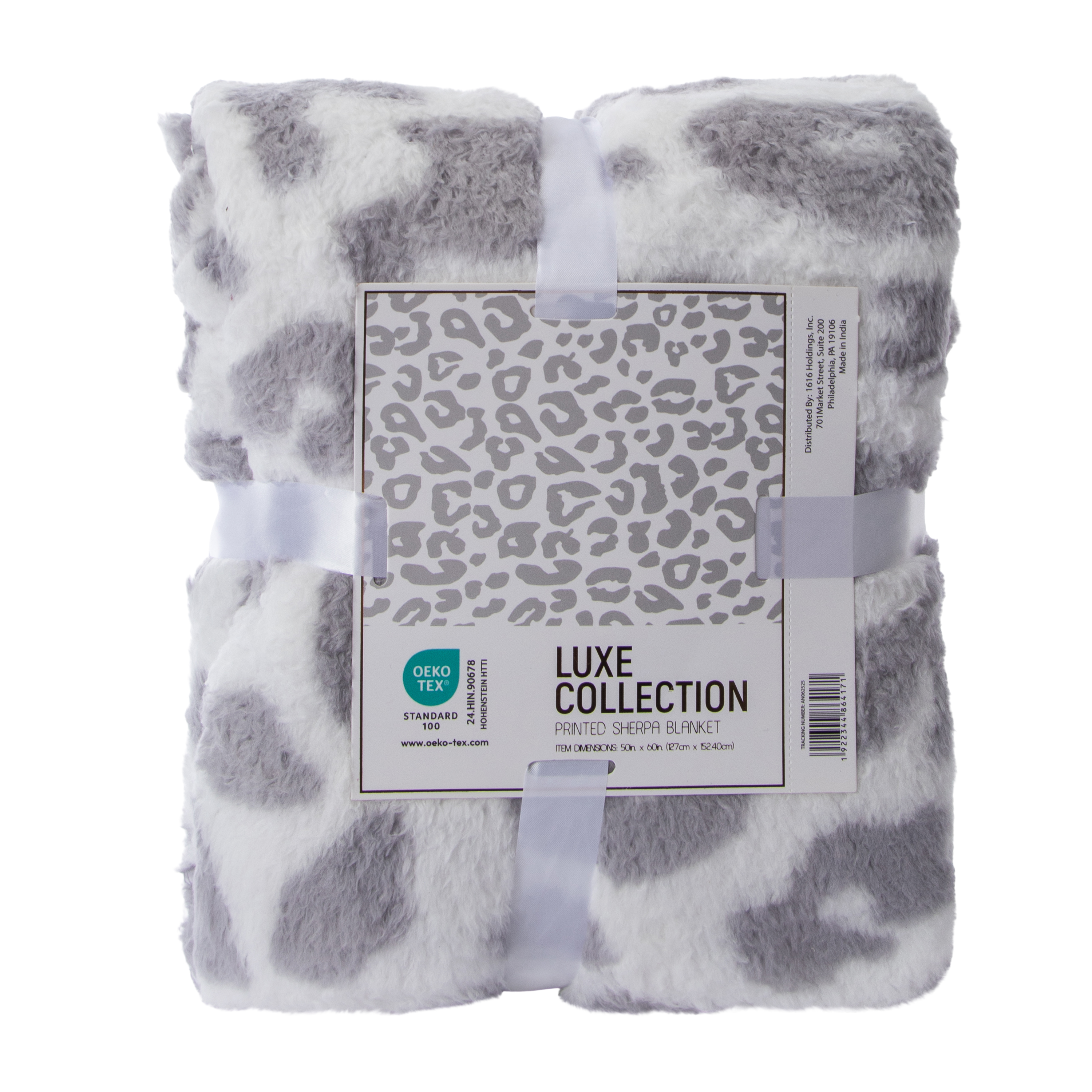 Luxe Collection Printed Sherpa Blanket 50inx60in