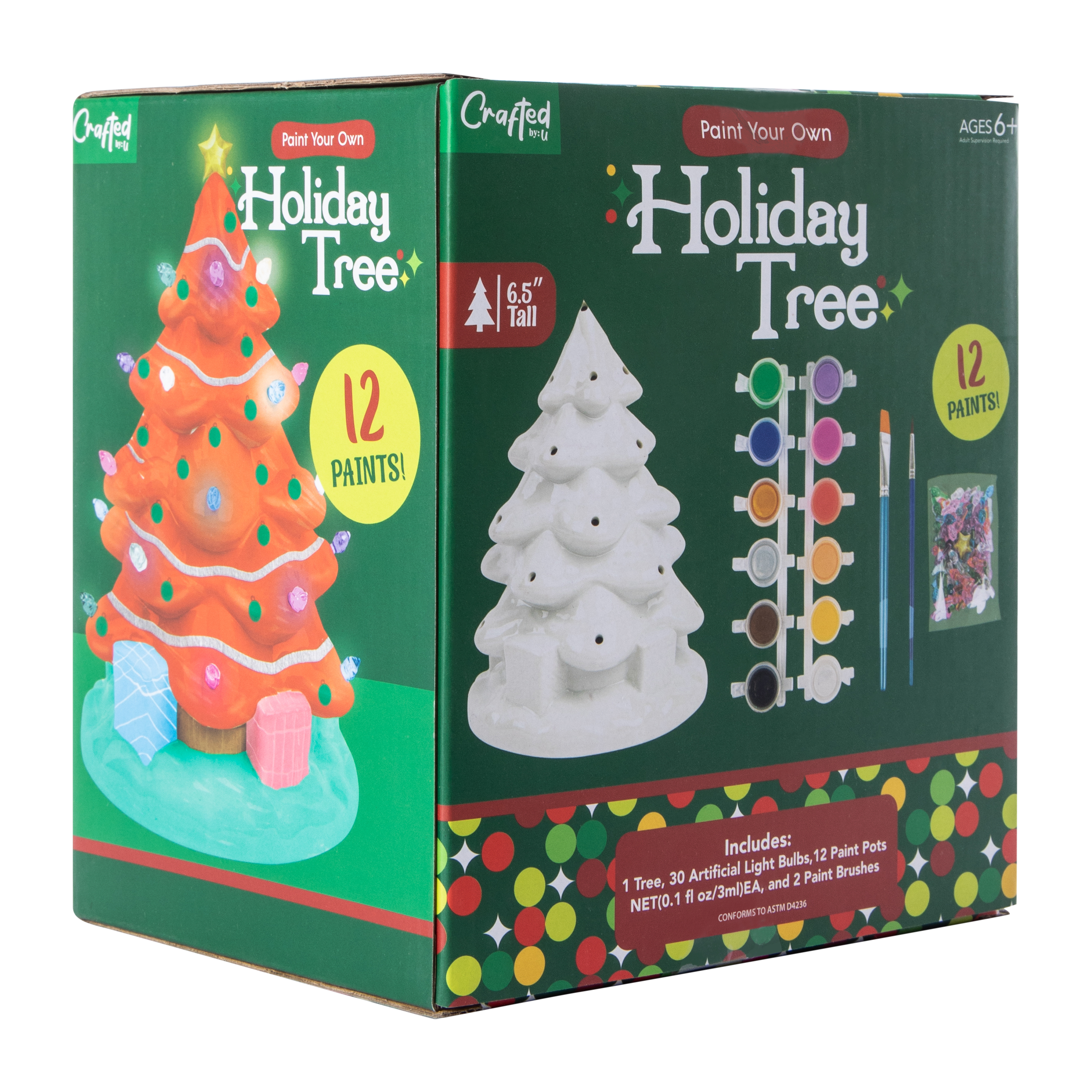 Christmas Paint Your Own Holiday Tree Set