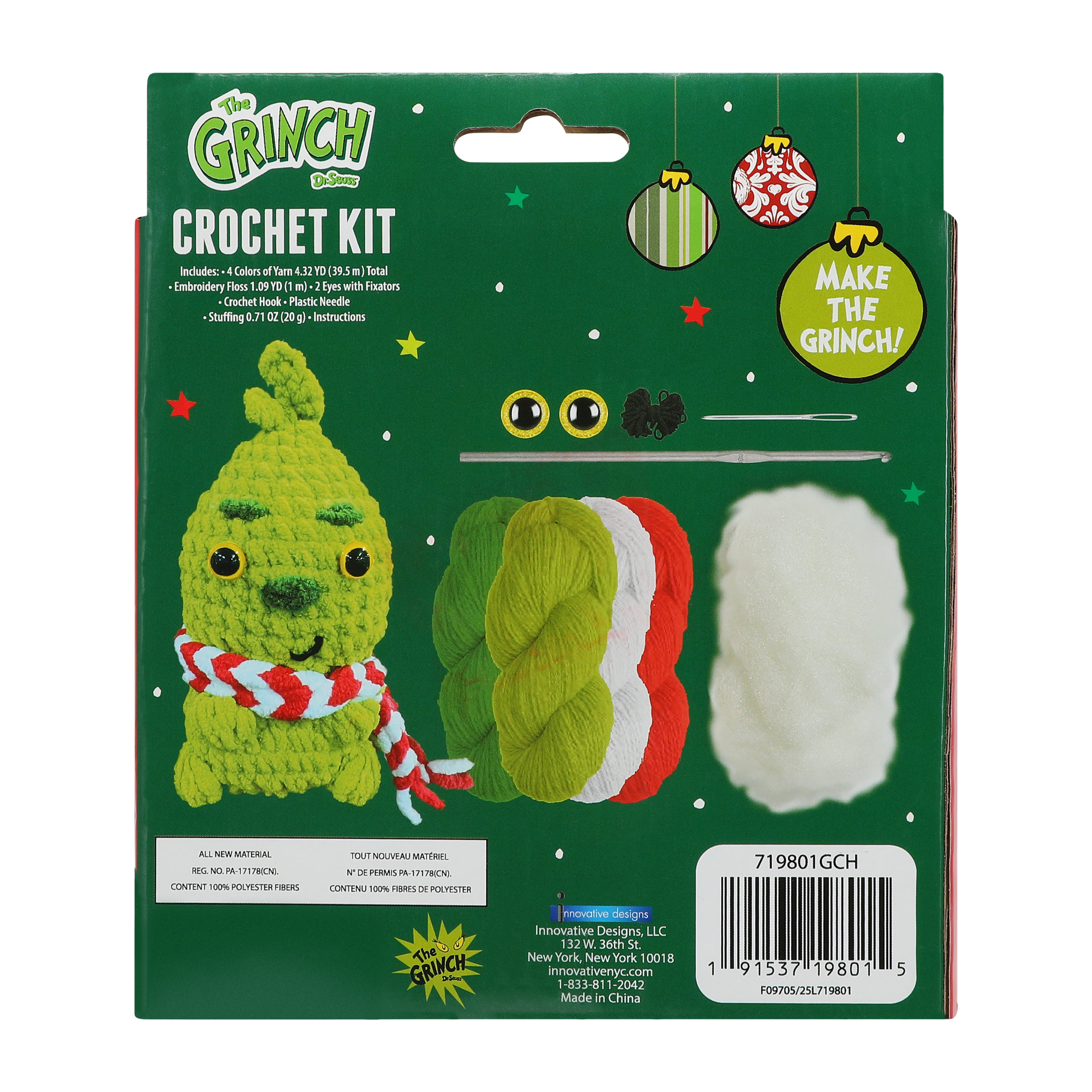 The Grinch By Dr. Seuss™ Crochet Kit Set