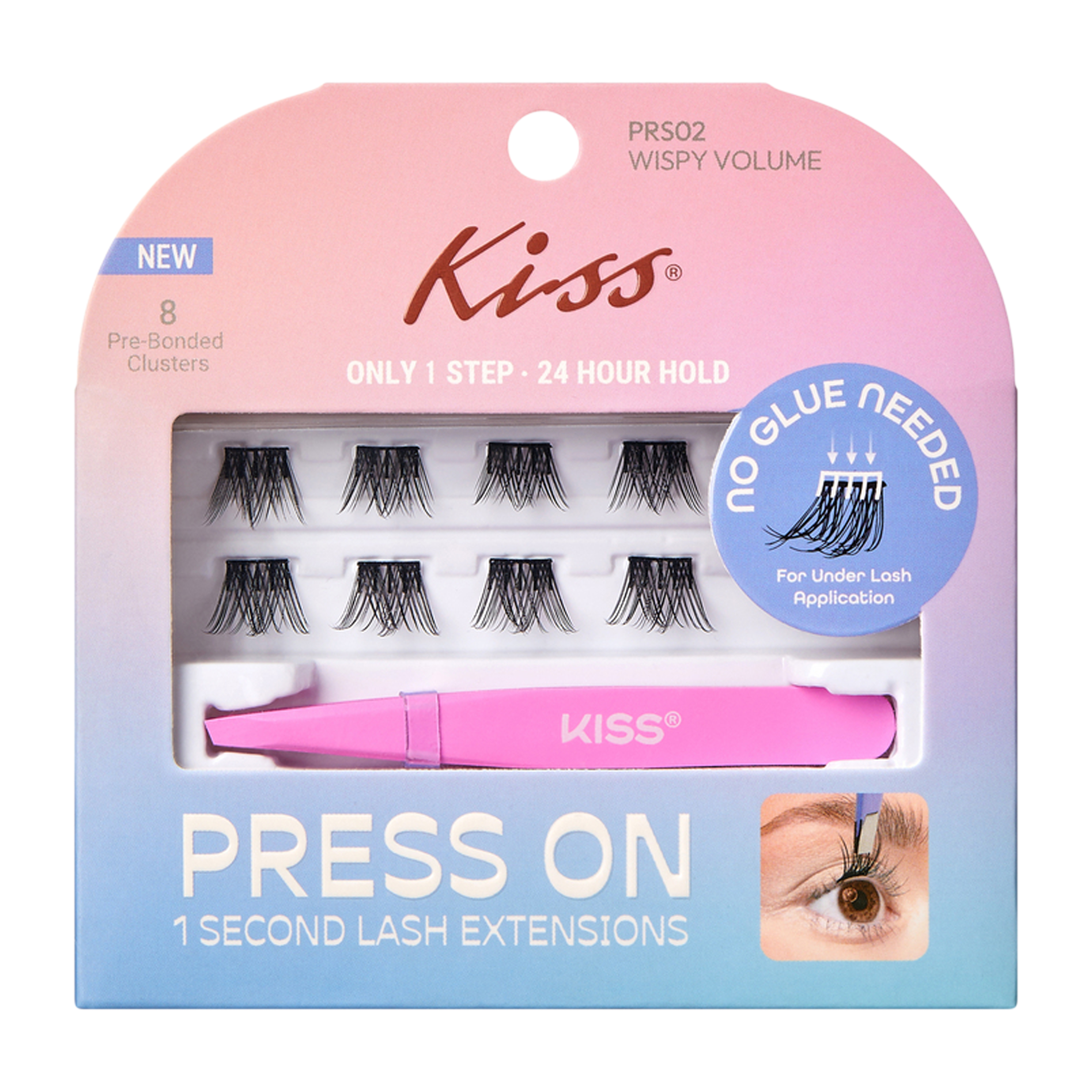 Kiss® Wispy Volume Press On Lash 1-Second Extensions 8-Pack