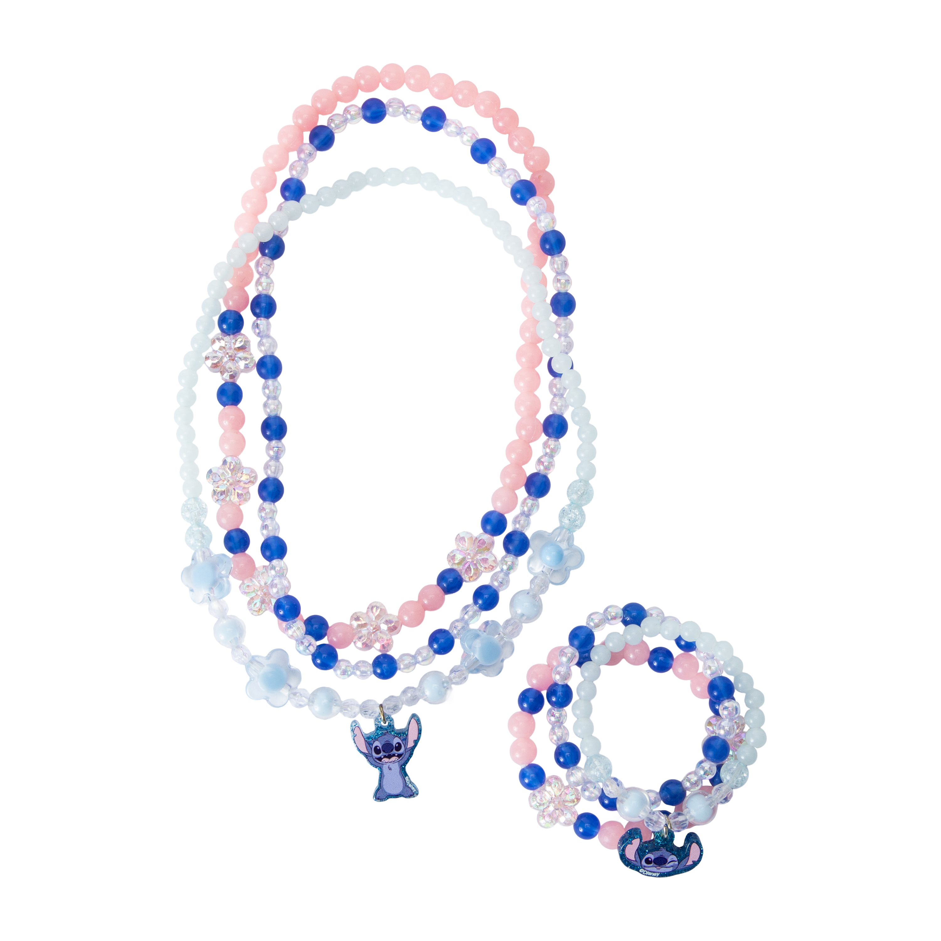 Disney Stitch Necklace & Bracelet Set