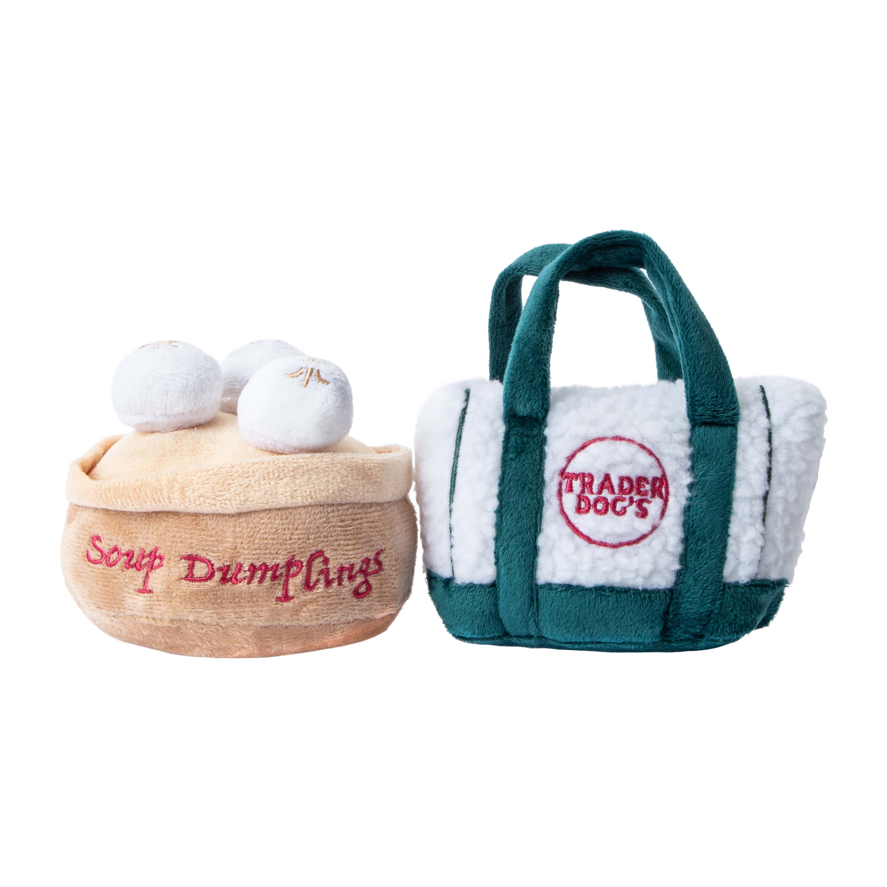 Foodiez Plush Dog Toys W/ Squeaker 2-Pack