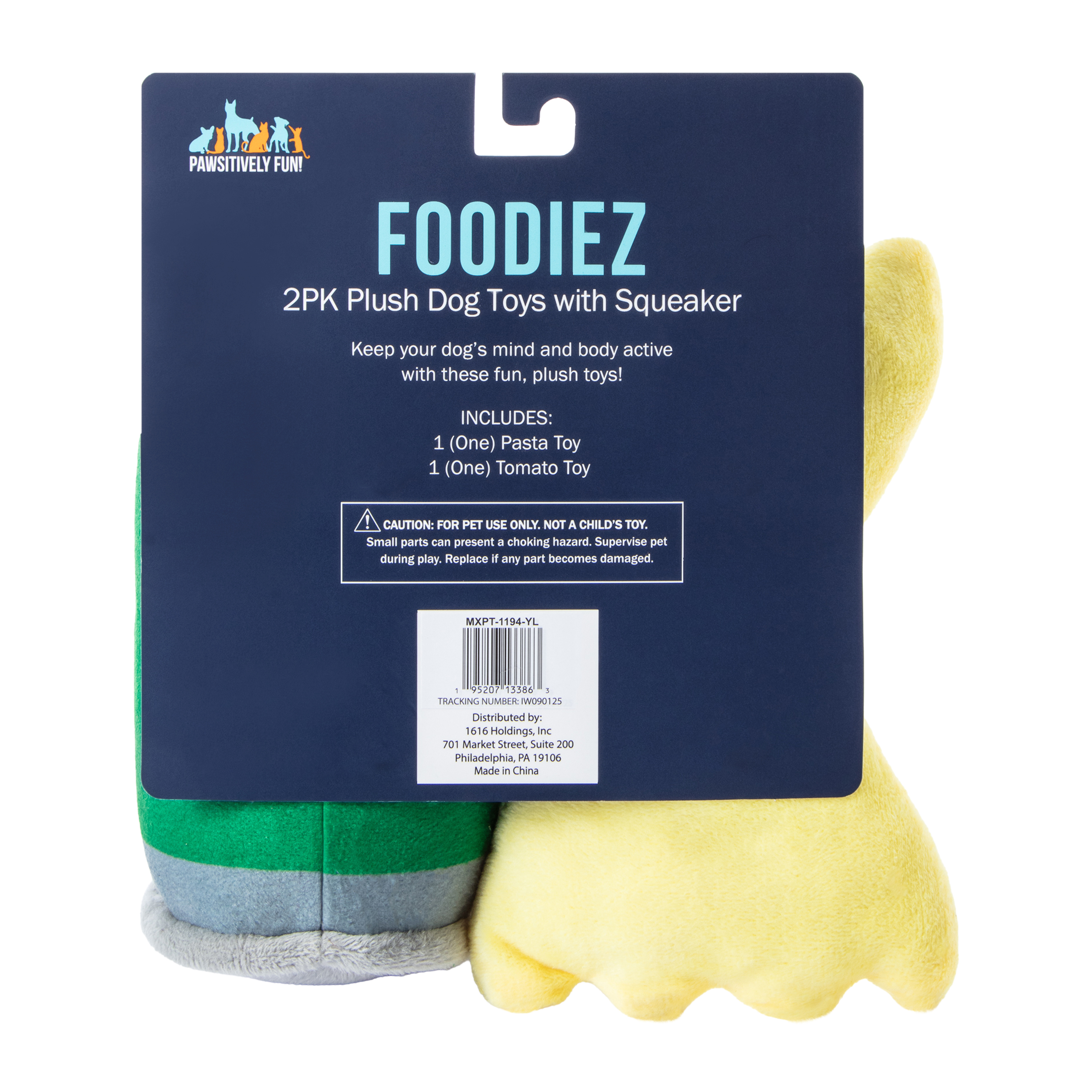 Pawsitively Fun! Foodiez Pet Plush 2-Pack