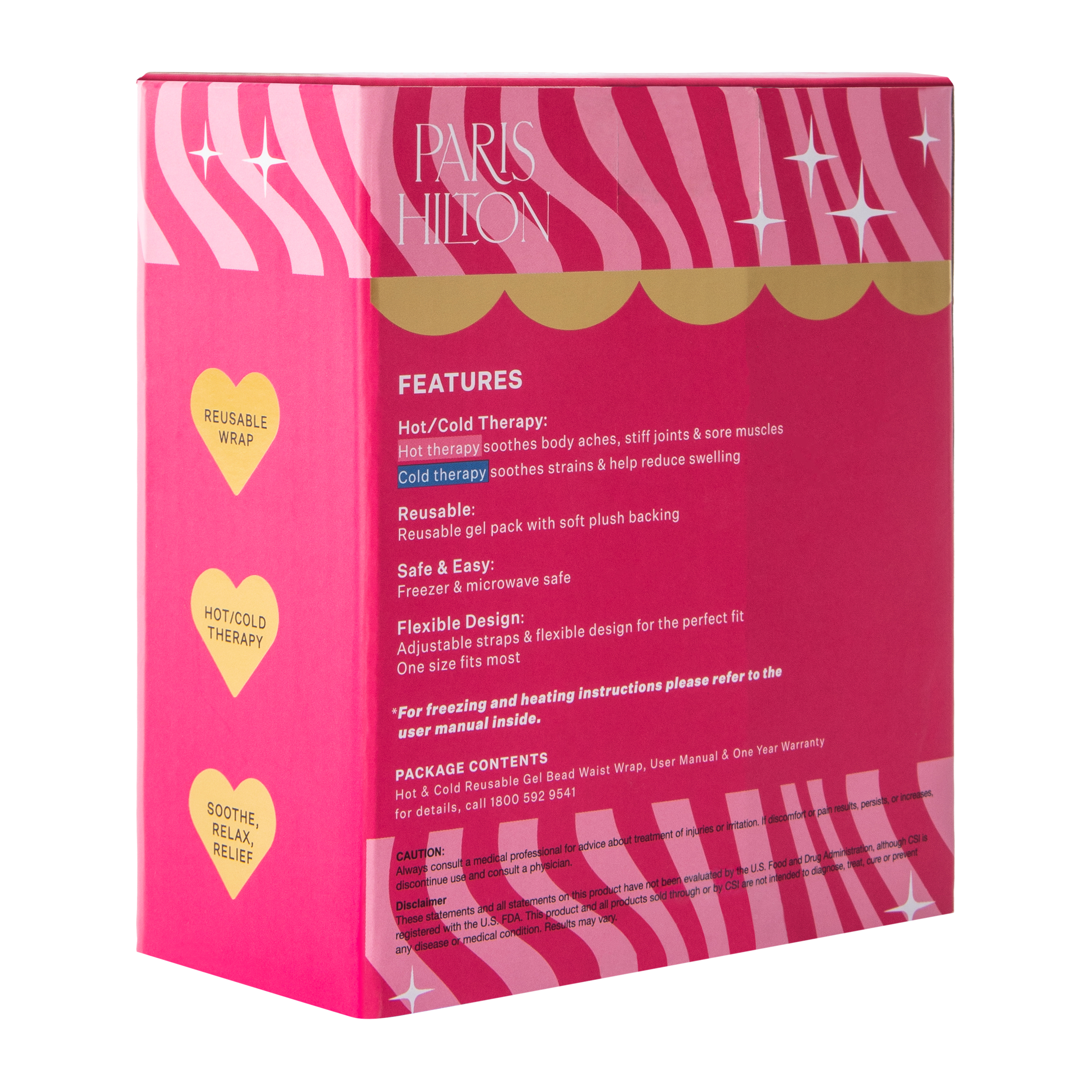 Paris Hilton Reusable Gel Bead Waist Wrap