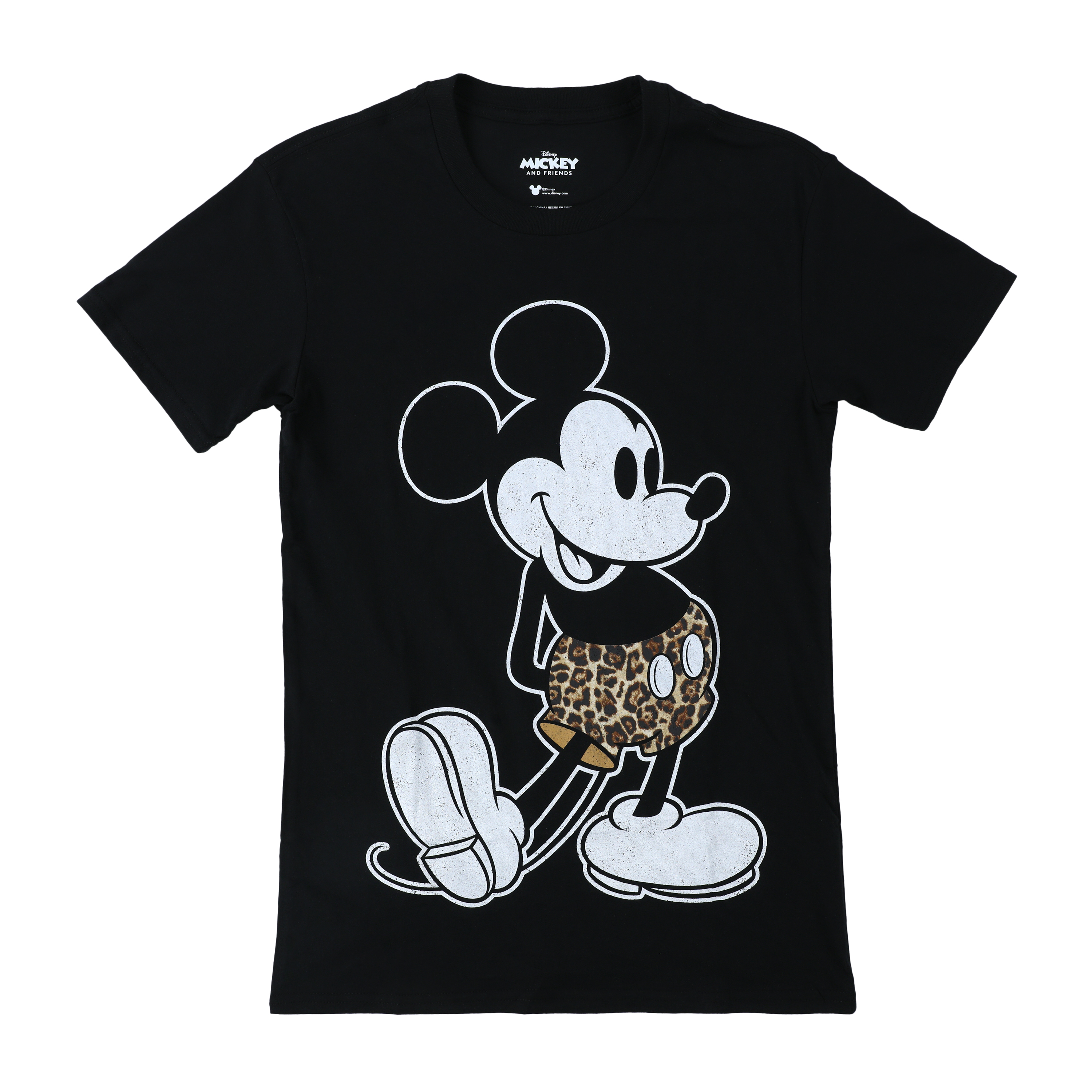 Disney Mickey And Friends Leopard Print Graphic Tee