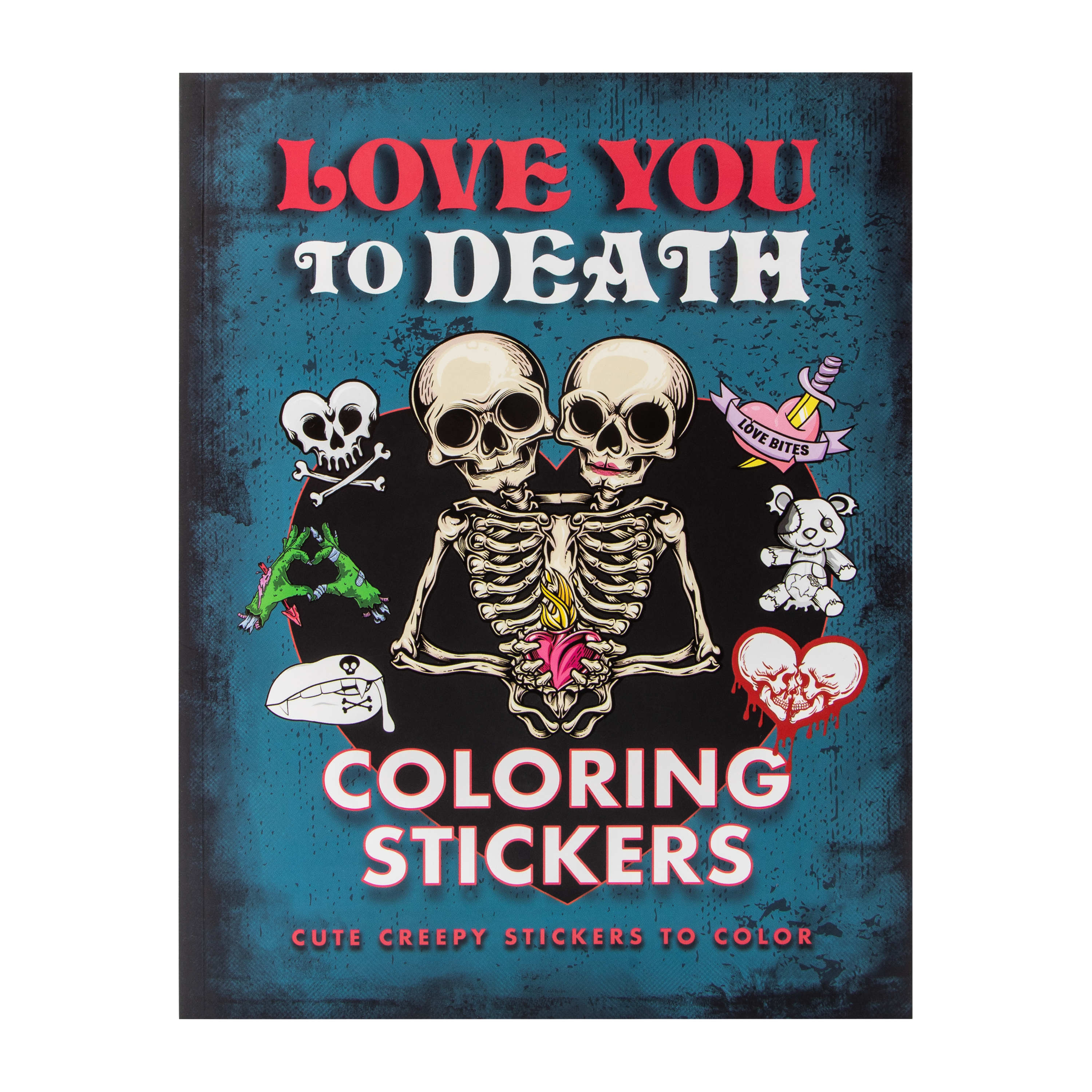 Love You To Death Coloring Stickers Book