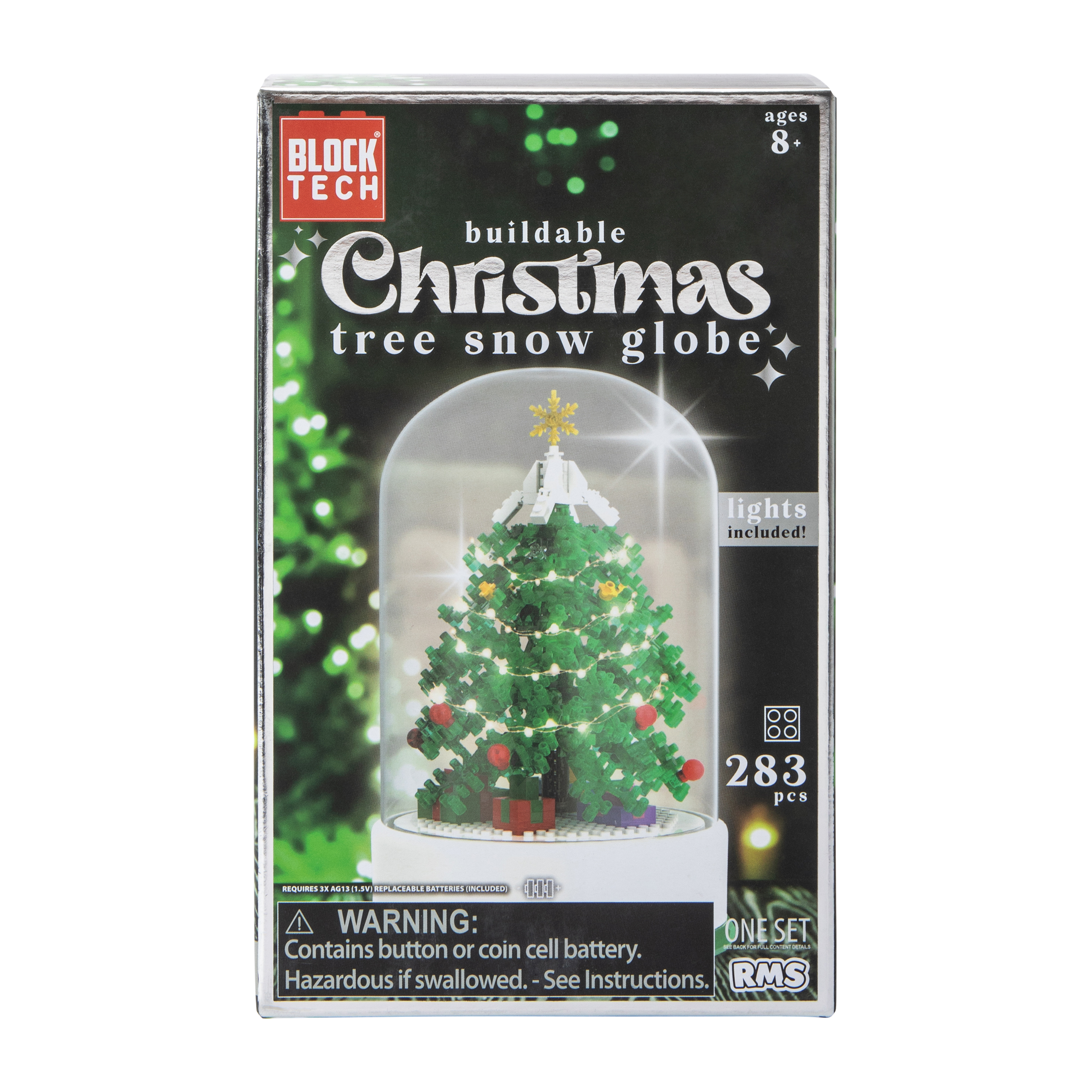 Block Tech® Buildable Christmas Tree Snow Globe | Five Below