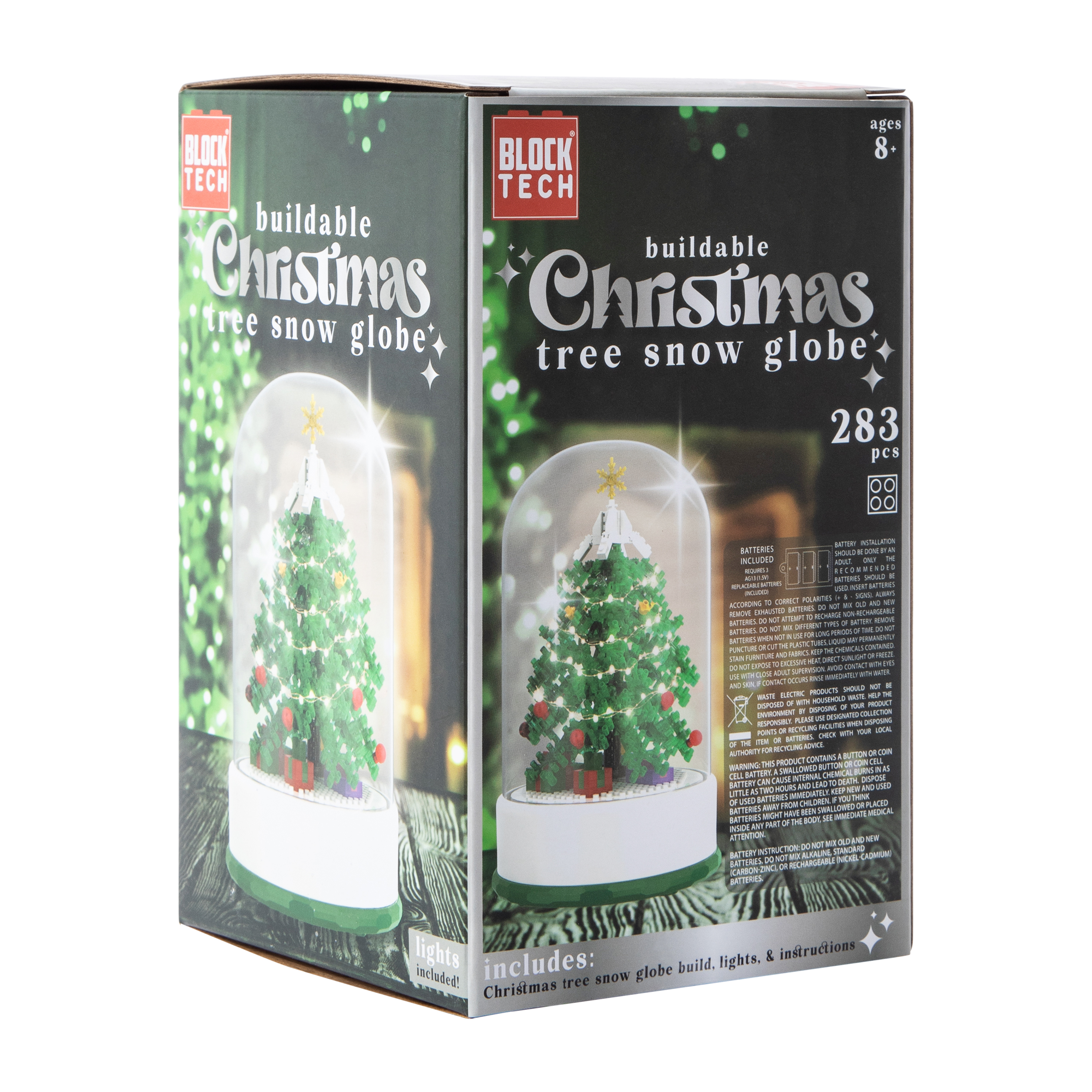 Block Tech® Buildable Christmas Tree Snow Globe
