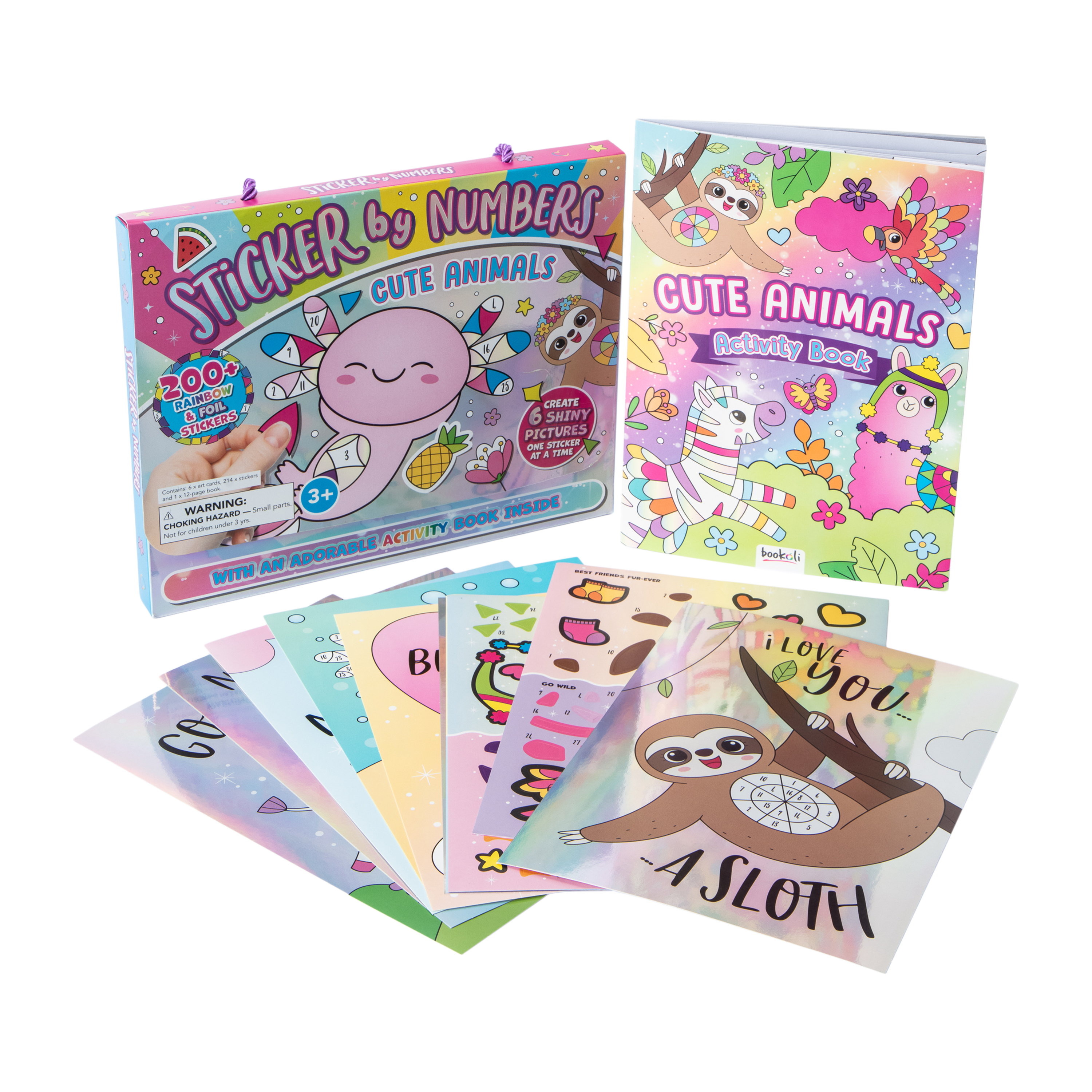 Sticker By Numbers Cute Animals Set