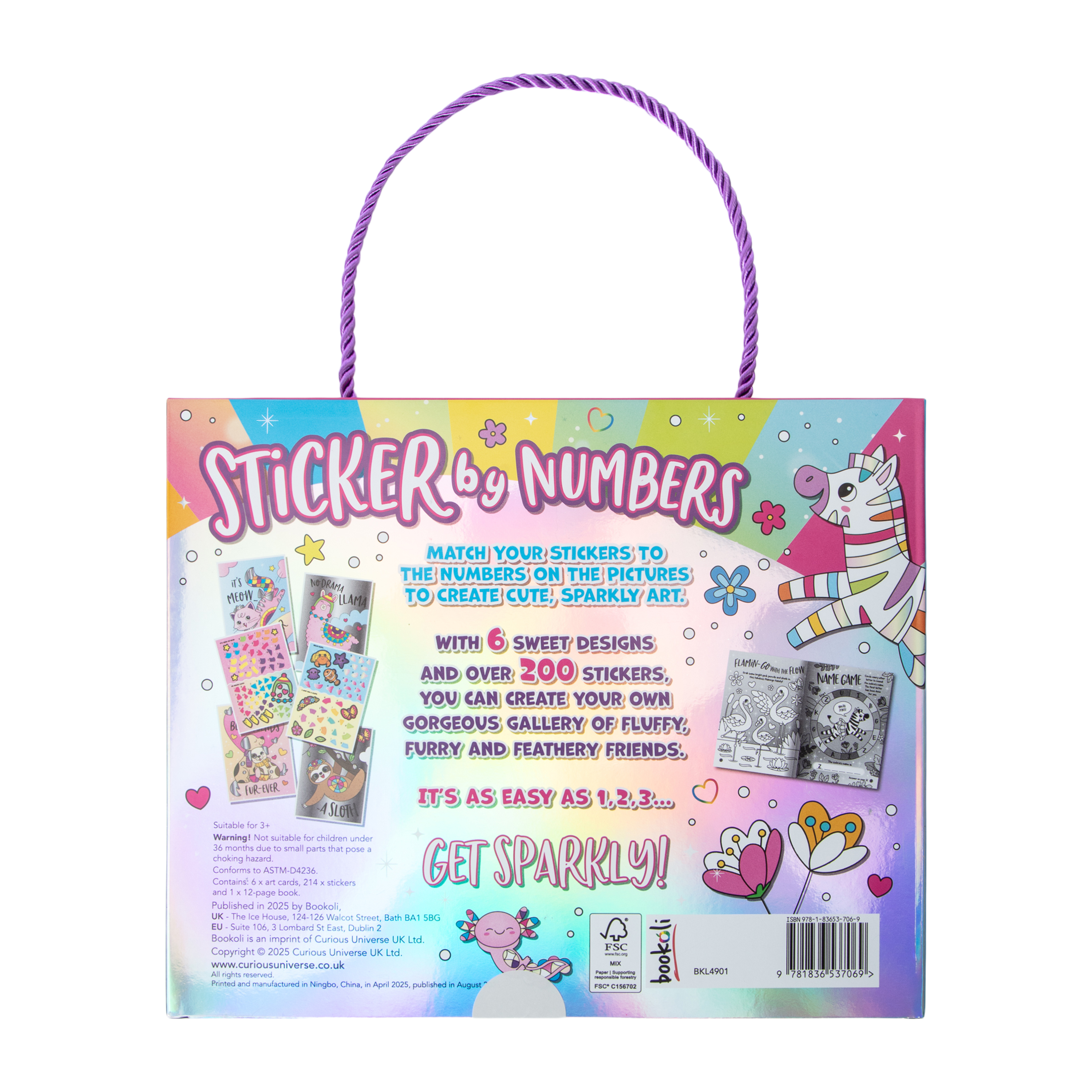 Sticker By Numbers Cute Animals Set