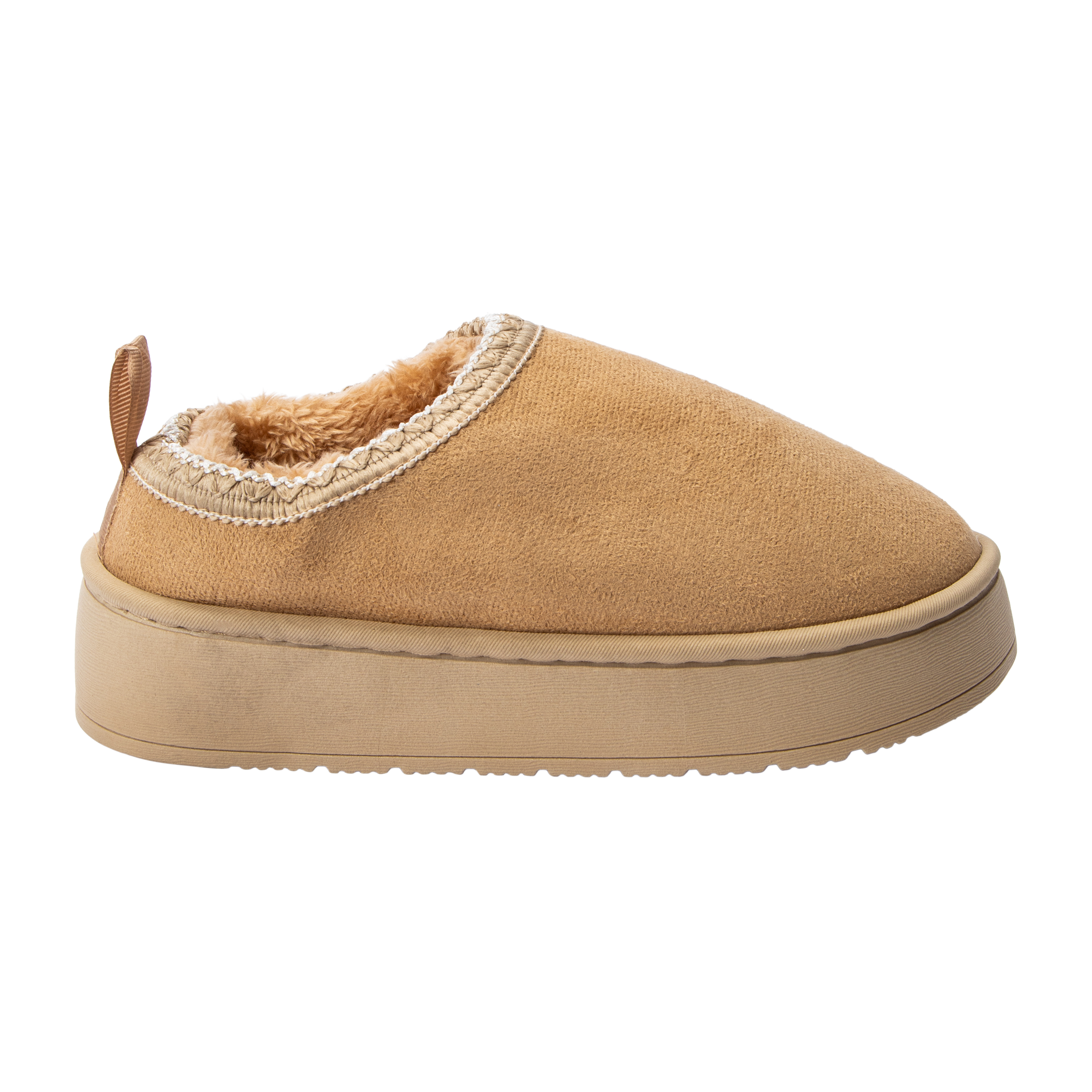 Suede Stitched Platform Shoes