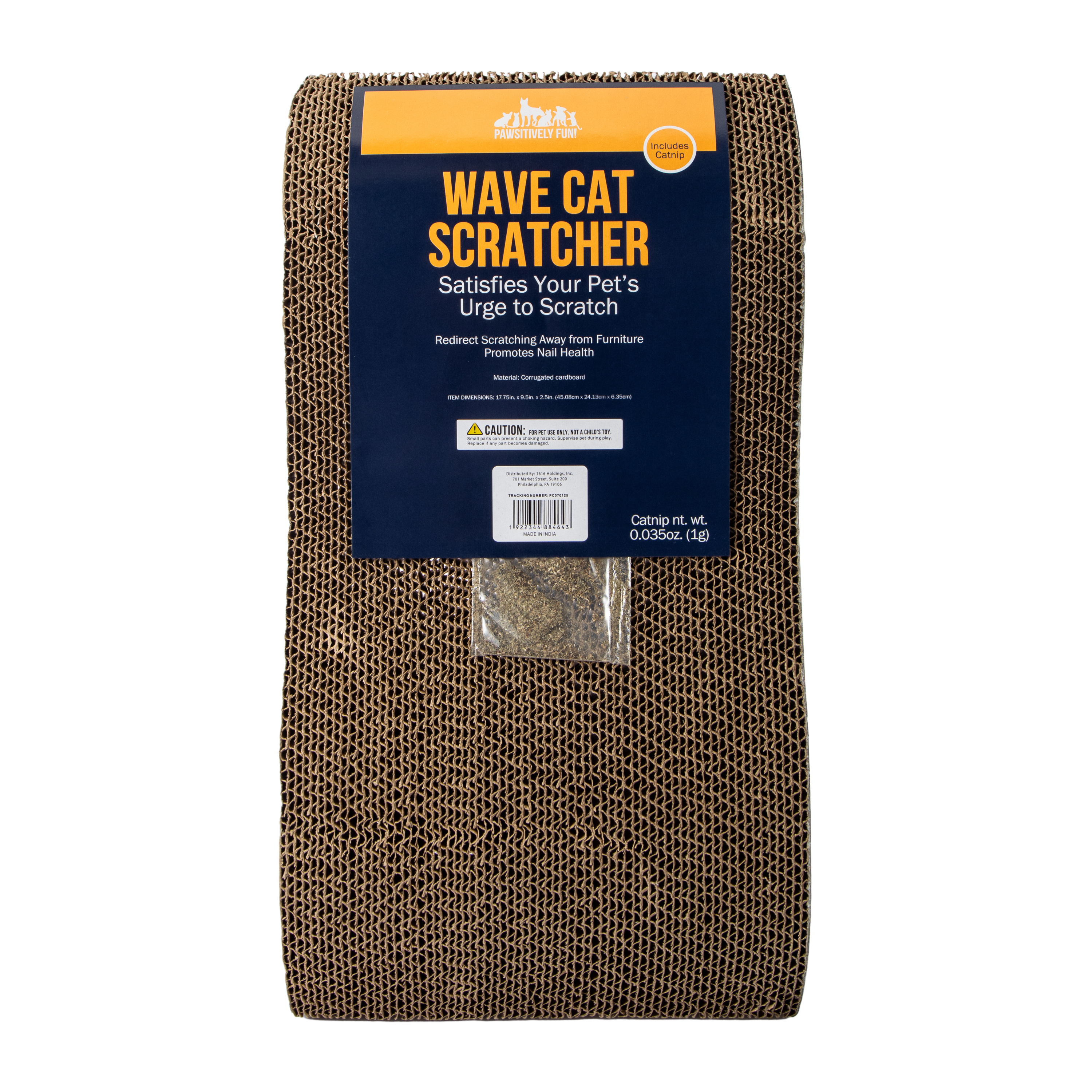 Printed Wave Cat Scratcher With Catnip