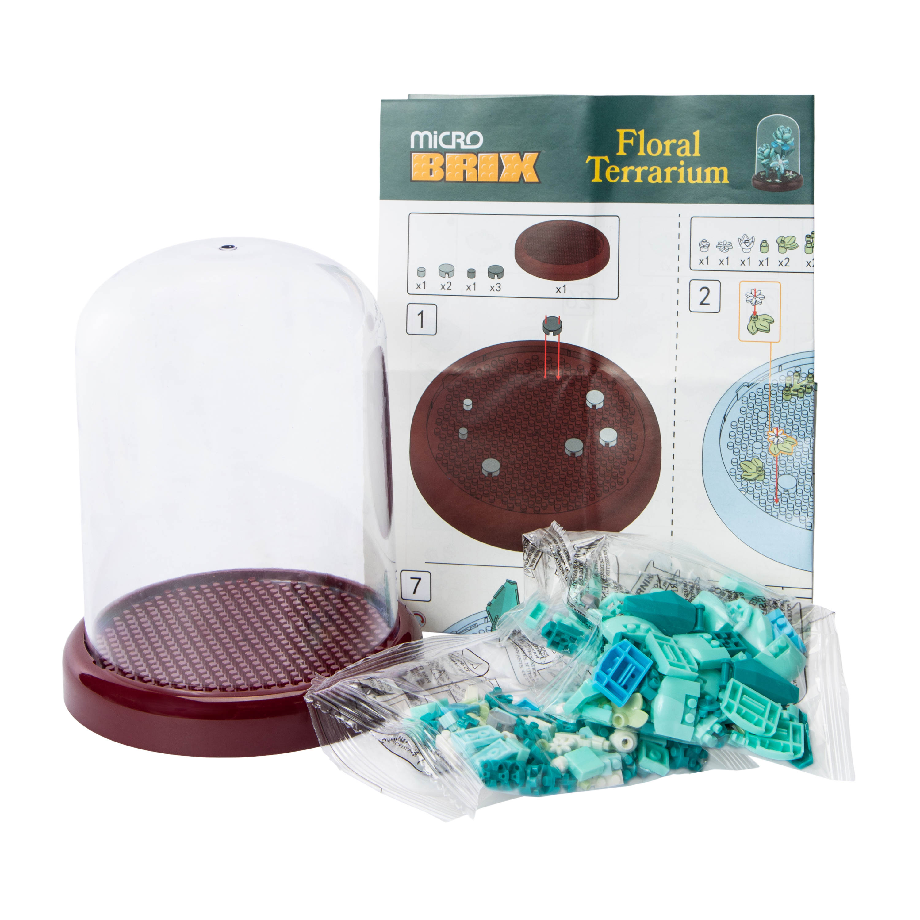 Micro Brix Floral Terrarium Building Blocks Set