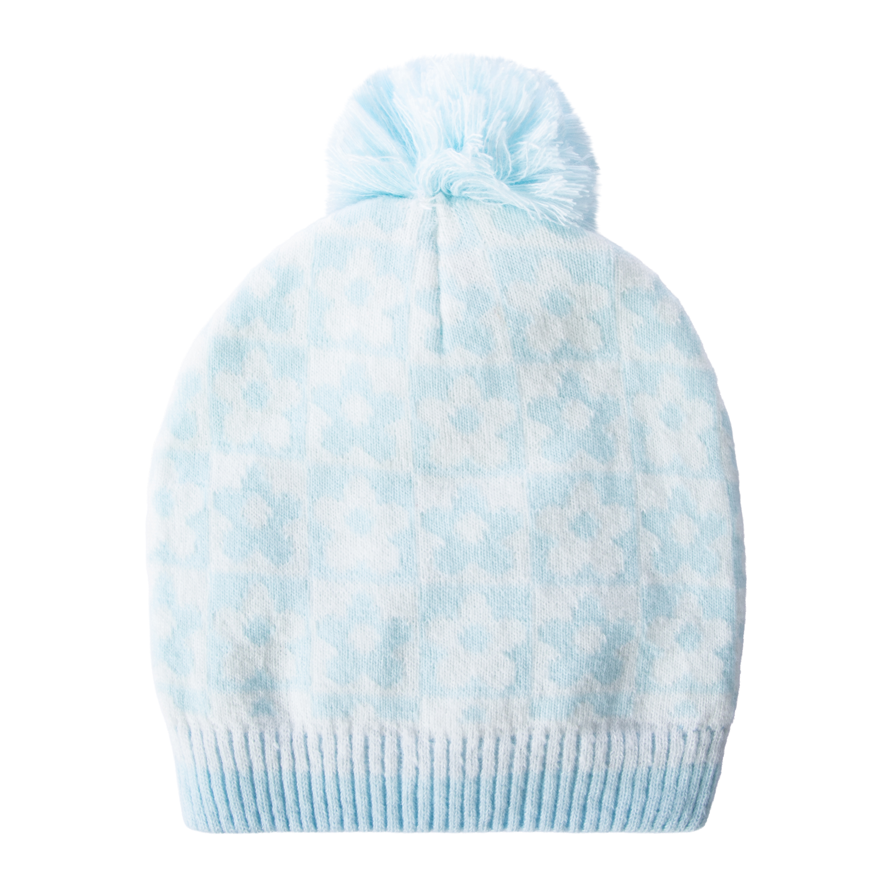 Kids Printed Beanie With Pom-Pom