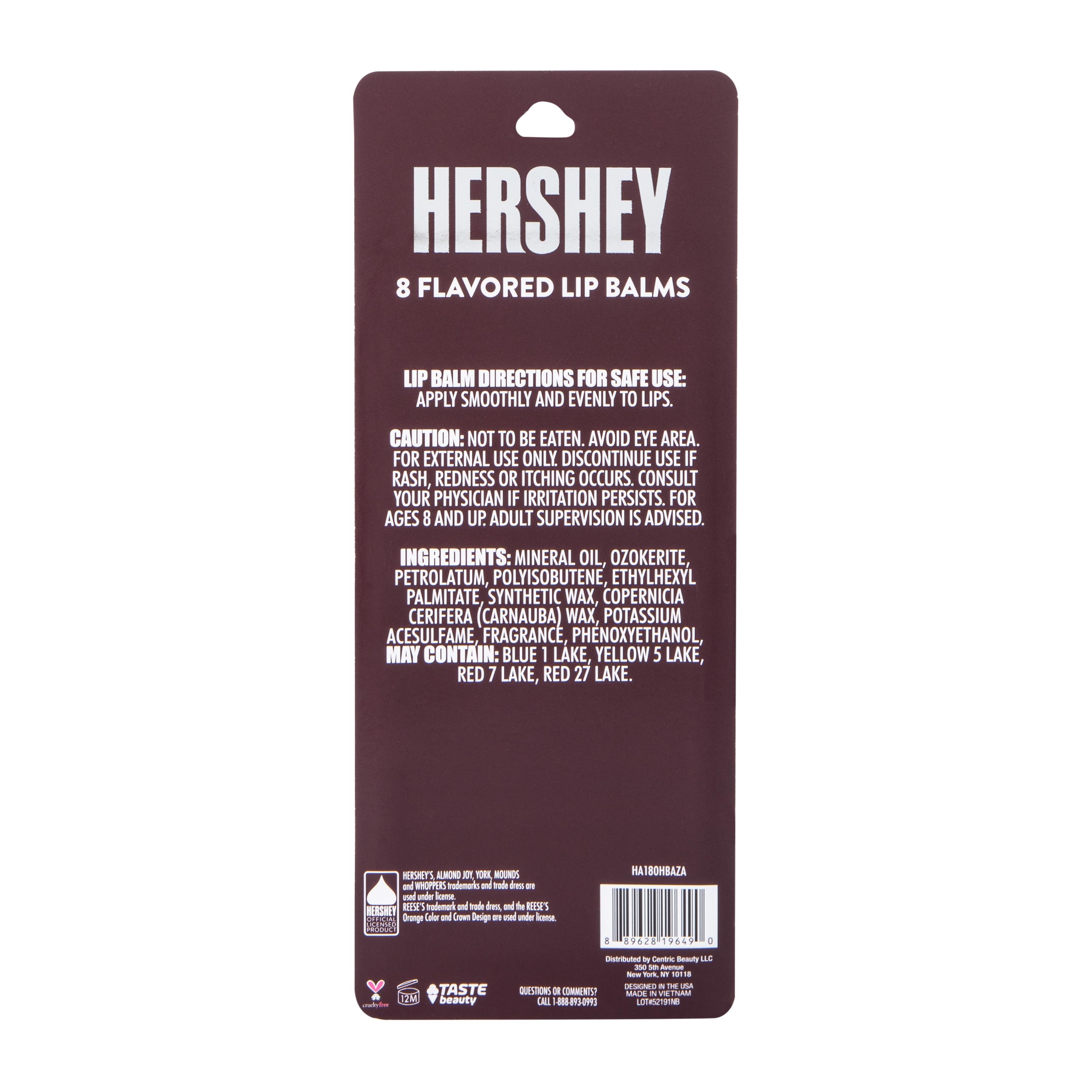Hershey's Flavored Lip Balm 8-Pack 0.96oz