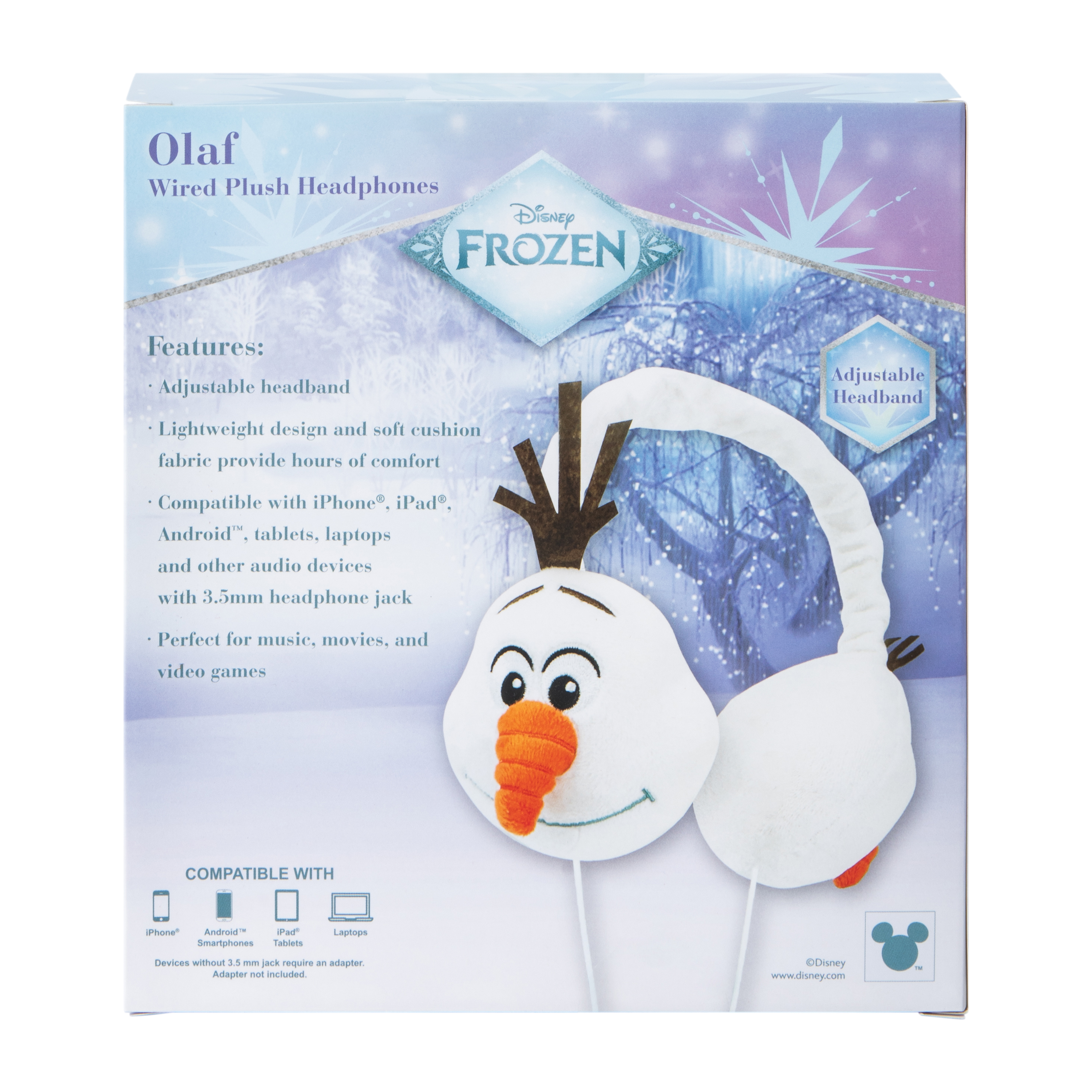 Disney Frozen Olaf Wired Plush Headphones