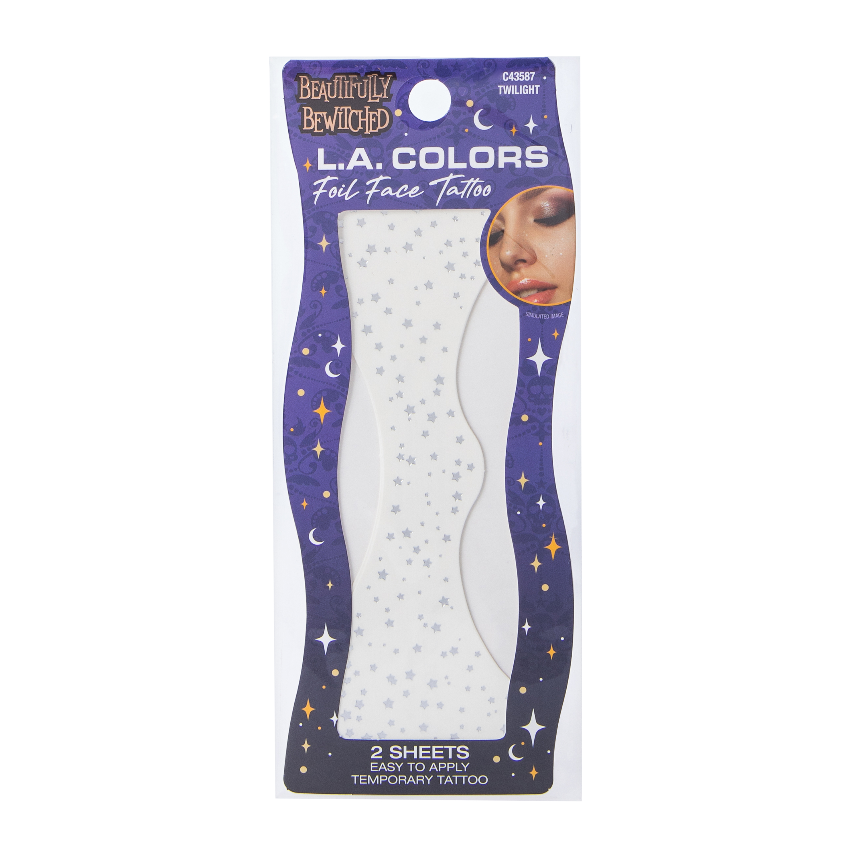 L.A. Colors® Beautifully Bewitched Twilight Foil Face Tattoo 2-Pack