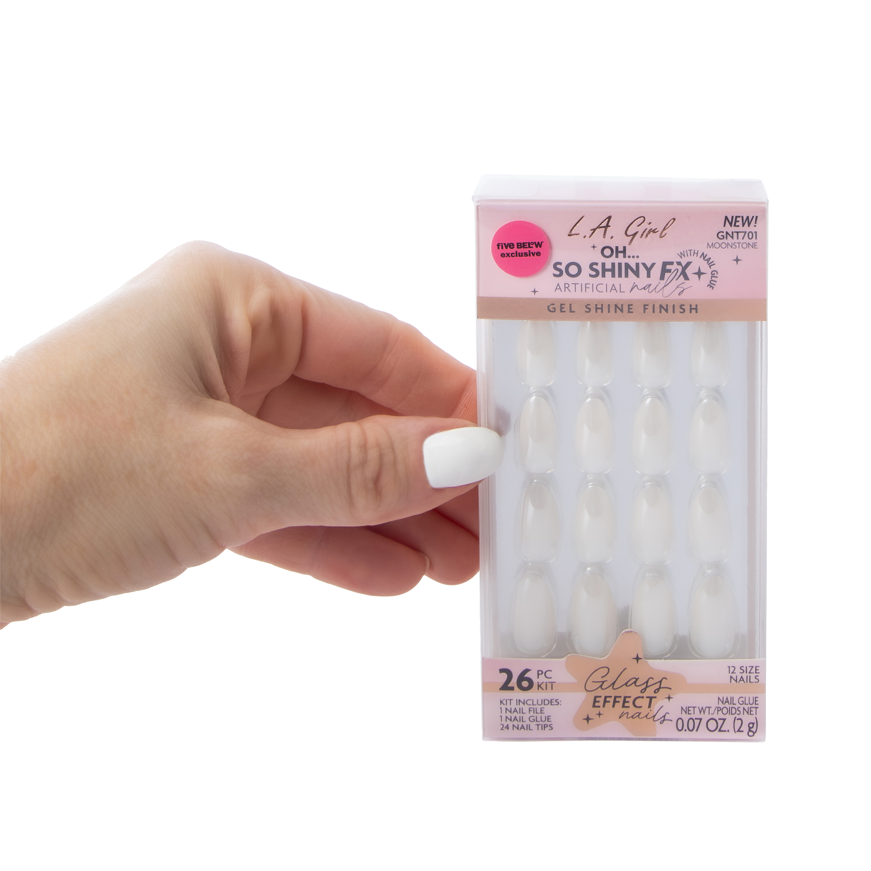 L.A. Girl Oh… So Shiny Fx Moonstone Glass Effect Nails Kit 26-Pcs