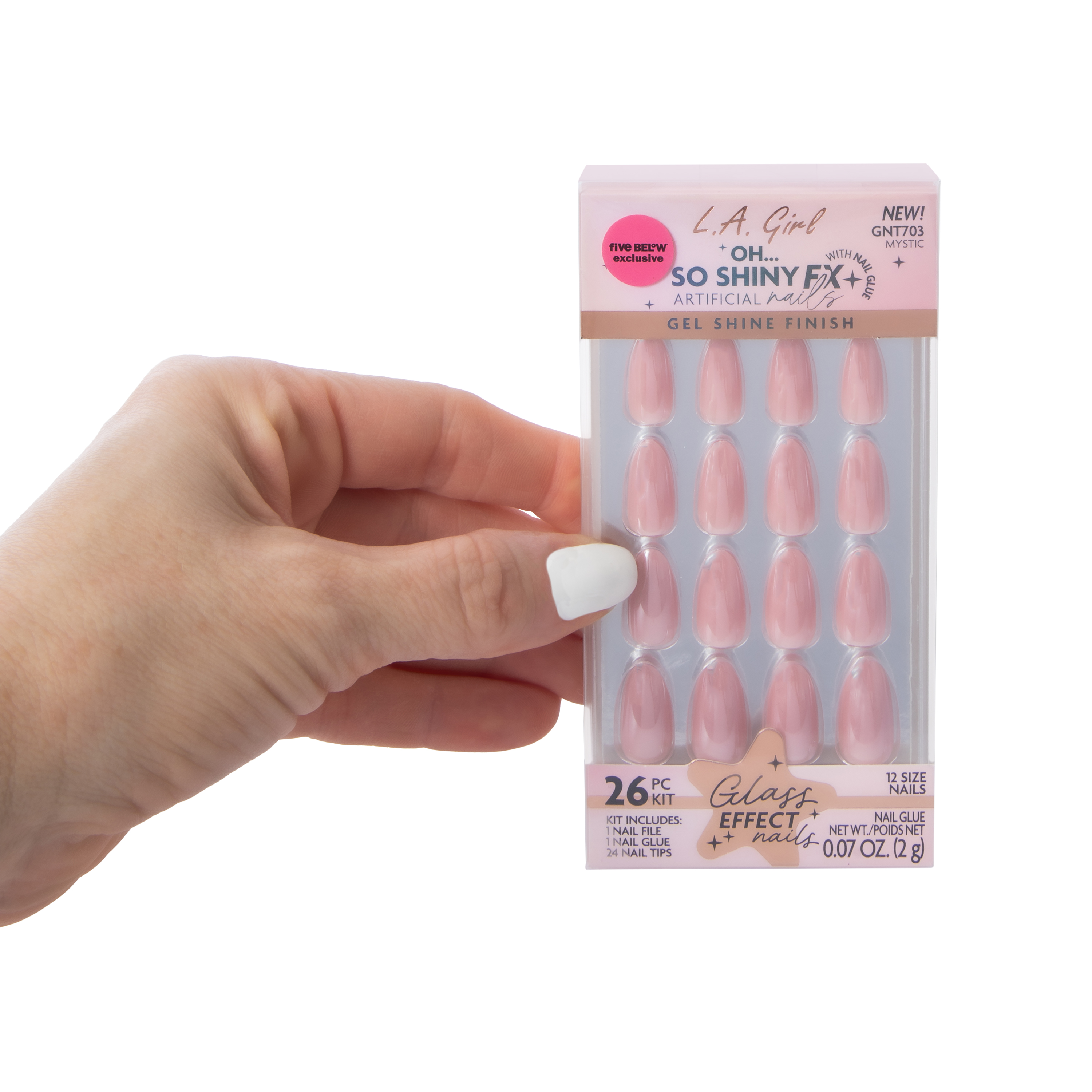 L.A. Girl Oh… So Shiny Fx Mystic Glass Effect Nails Kit 26-Pcs