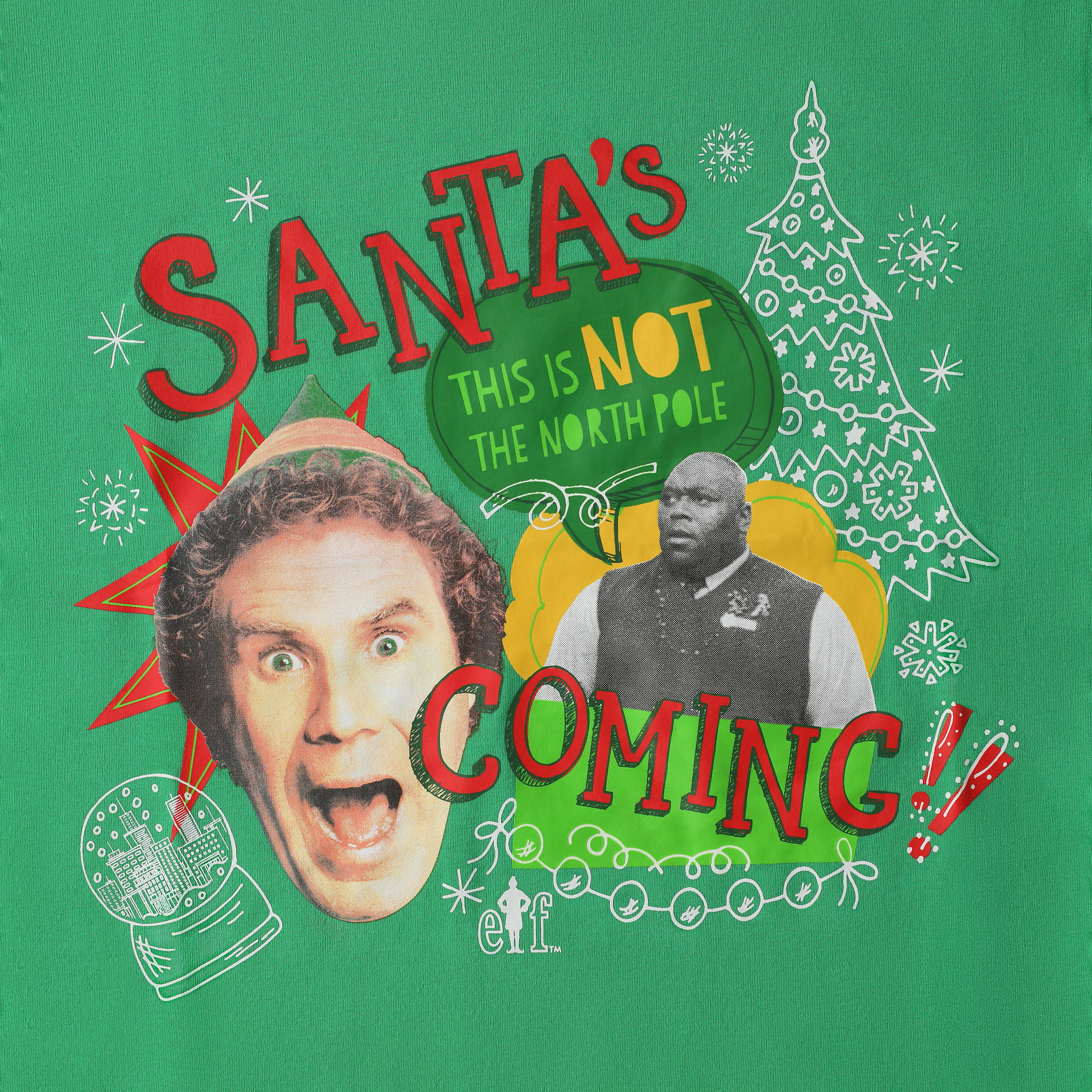 Elf Santa's Coming Graphic Tee