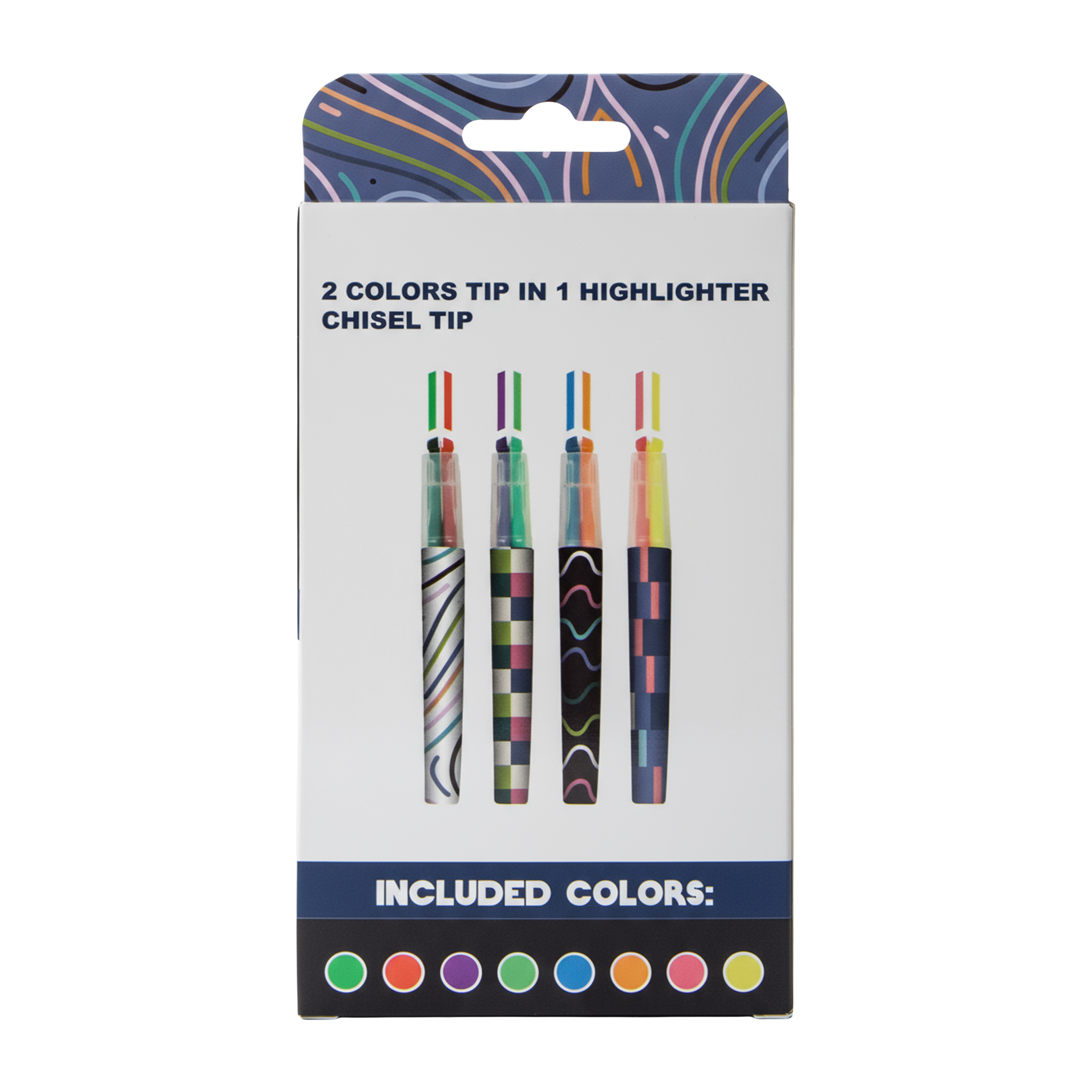 Dual Line Highlighters 4-Pack