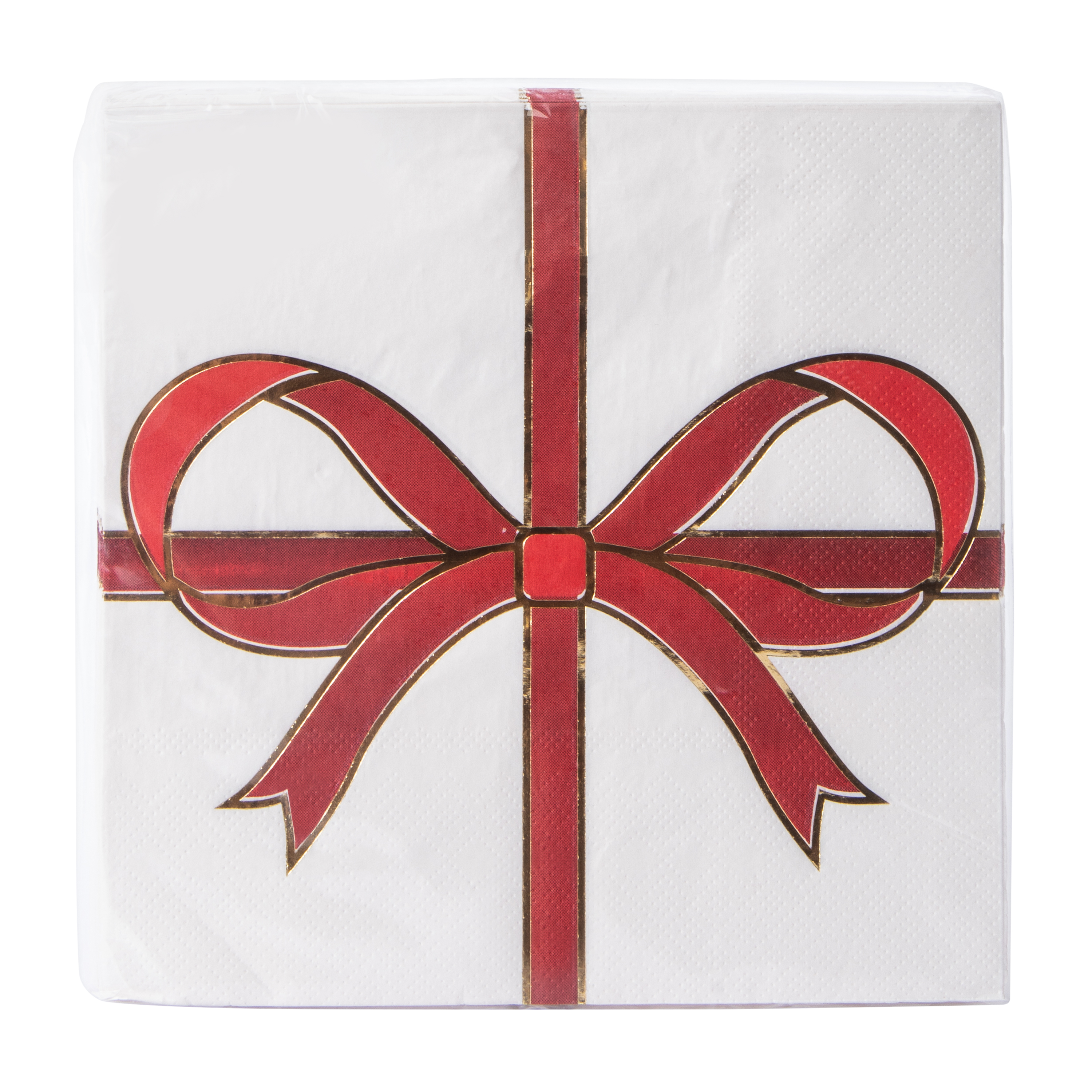 Christmas-Themed Ribbon Present Napkins 20-count