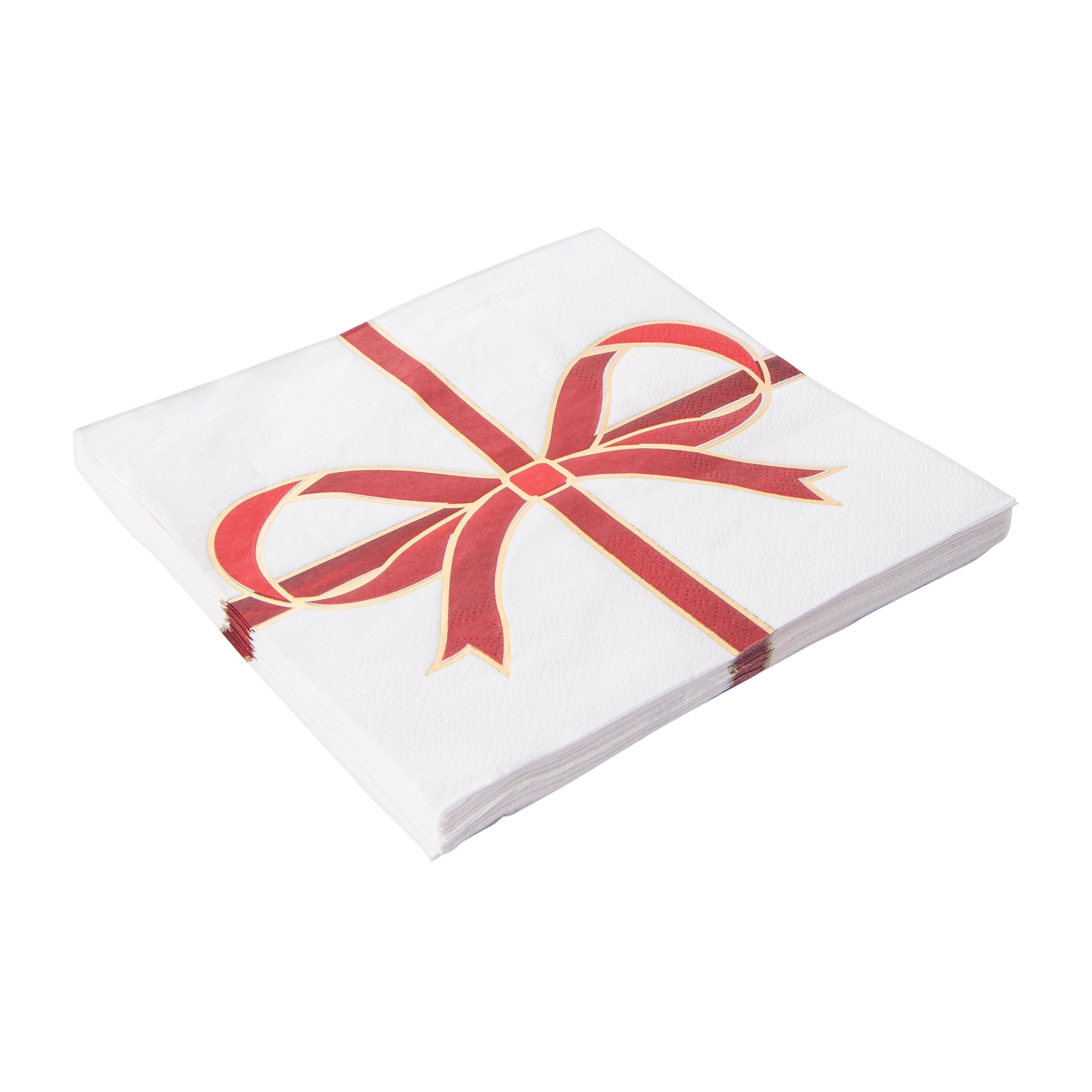 Christmas-Themed Ribbon Present Napkins 20-count