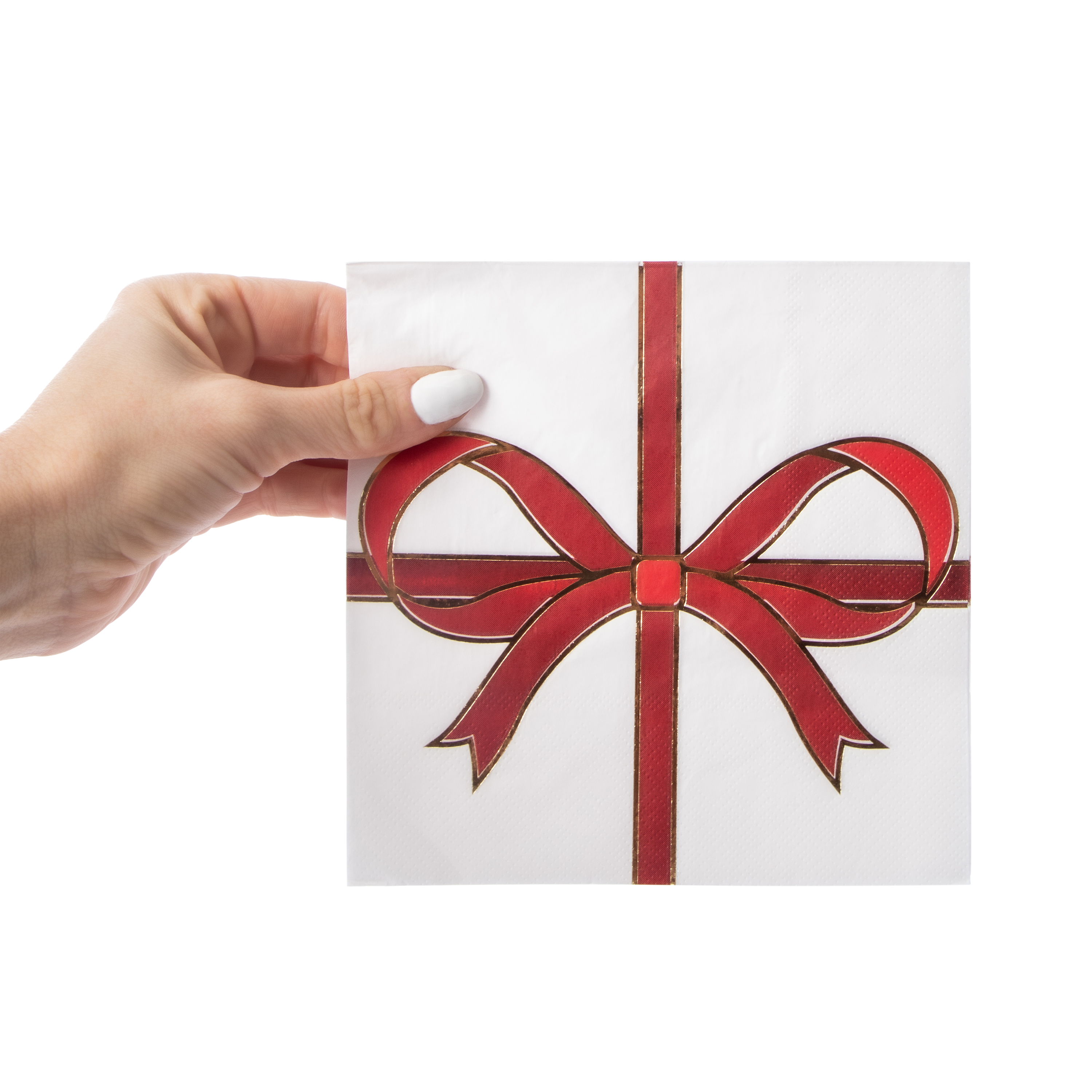 Christmas-Themed Ribbon Present Napkins 20-count