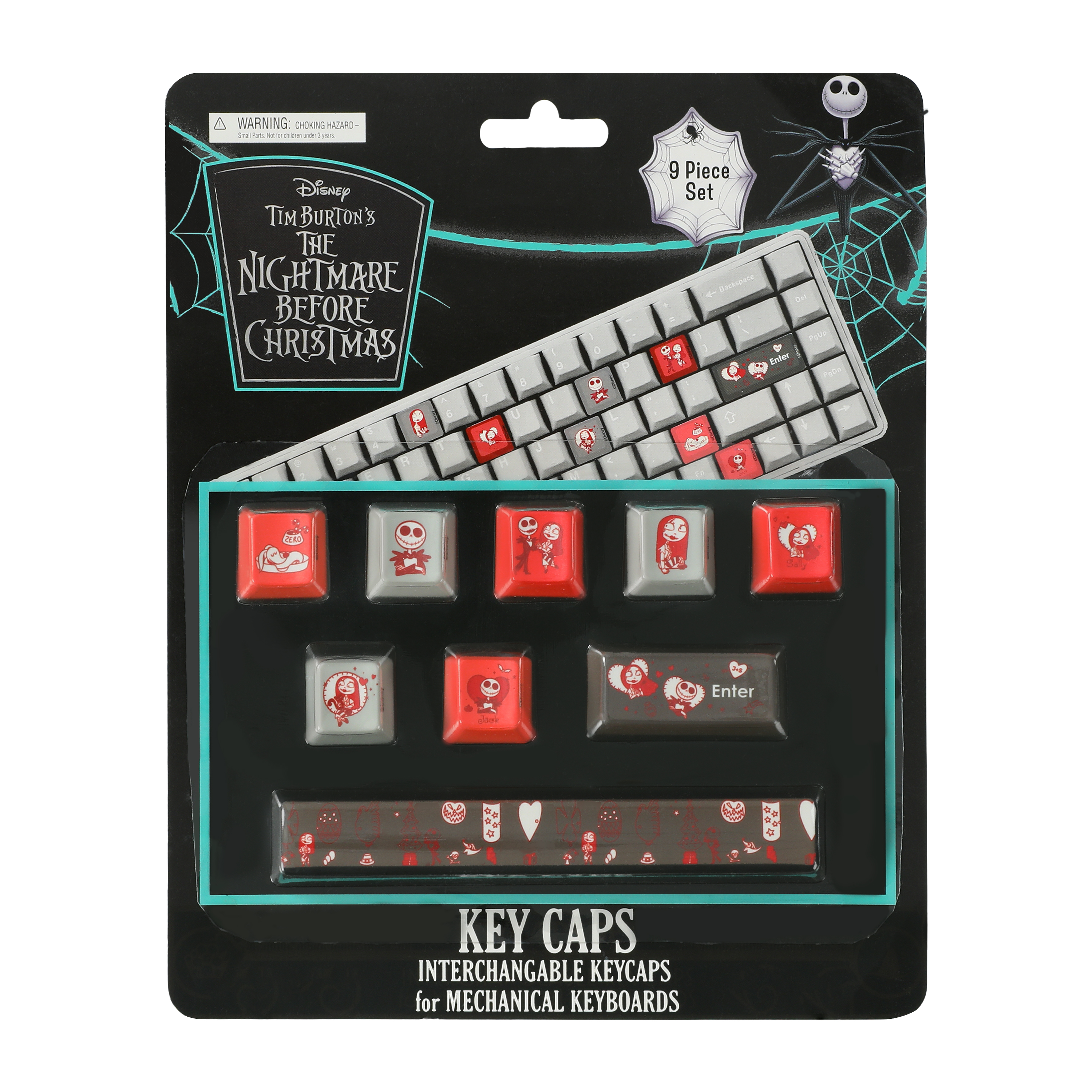 Licensed Halloween Key Caps Set 9-Pieces