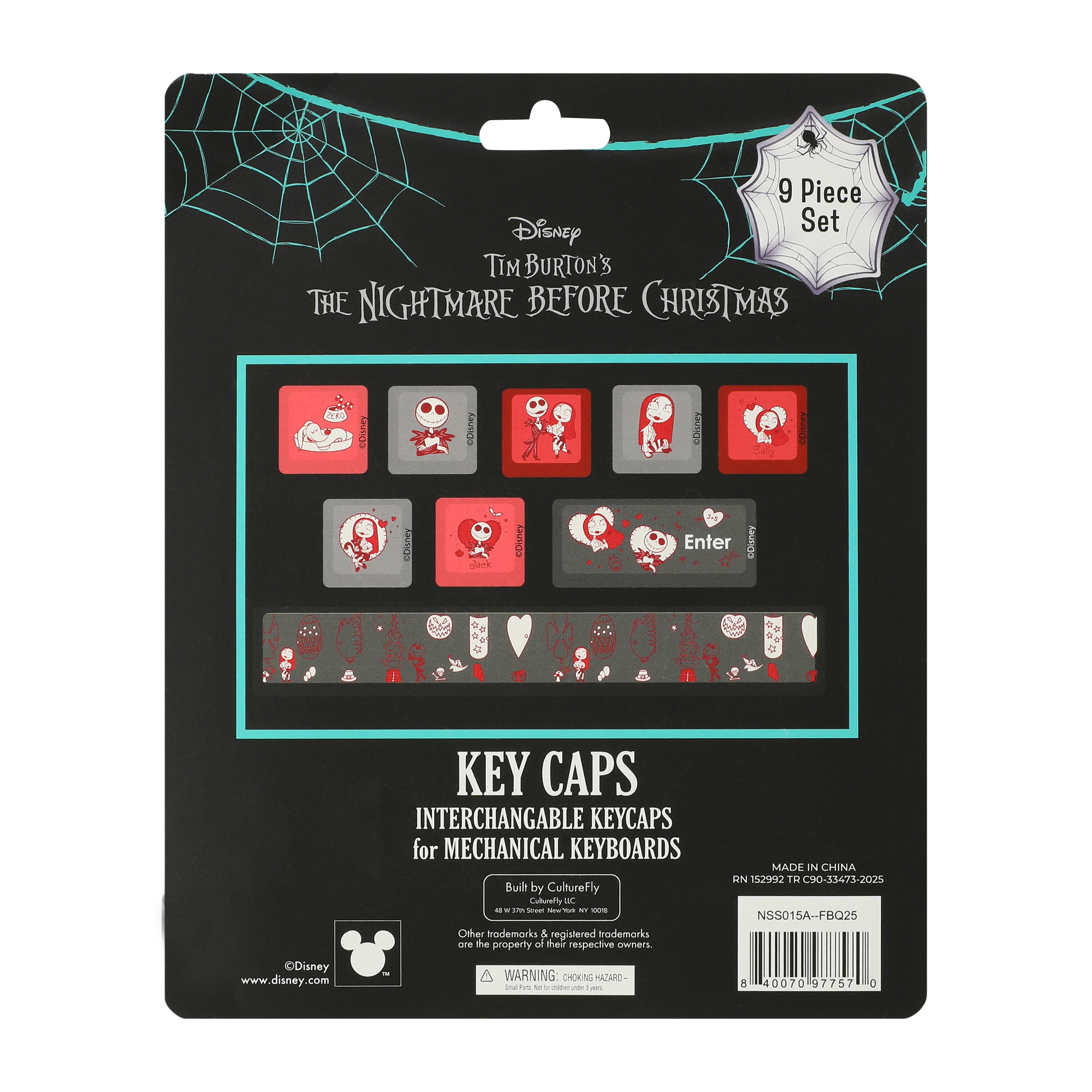 Licensed Halloween Key Caps Set 9-Pieces