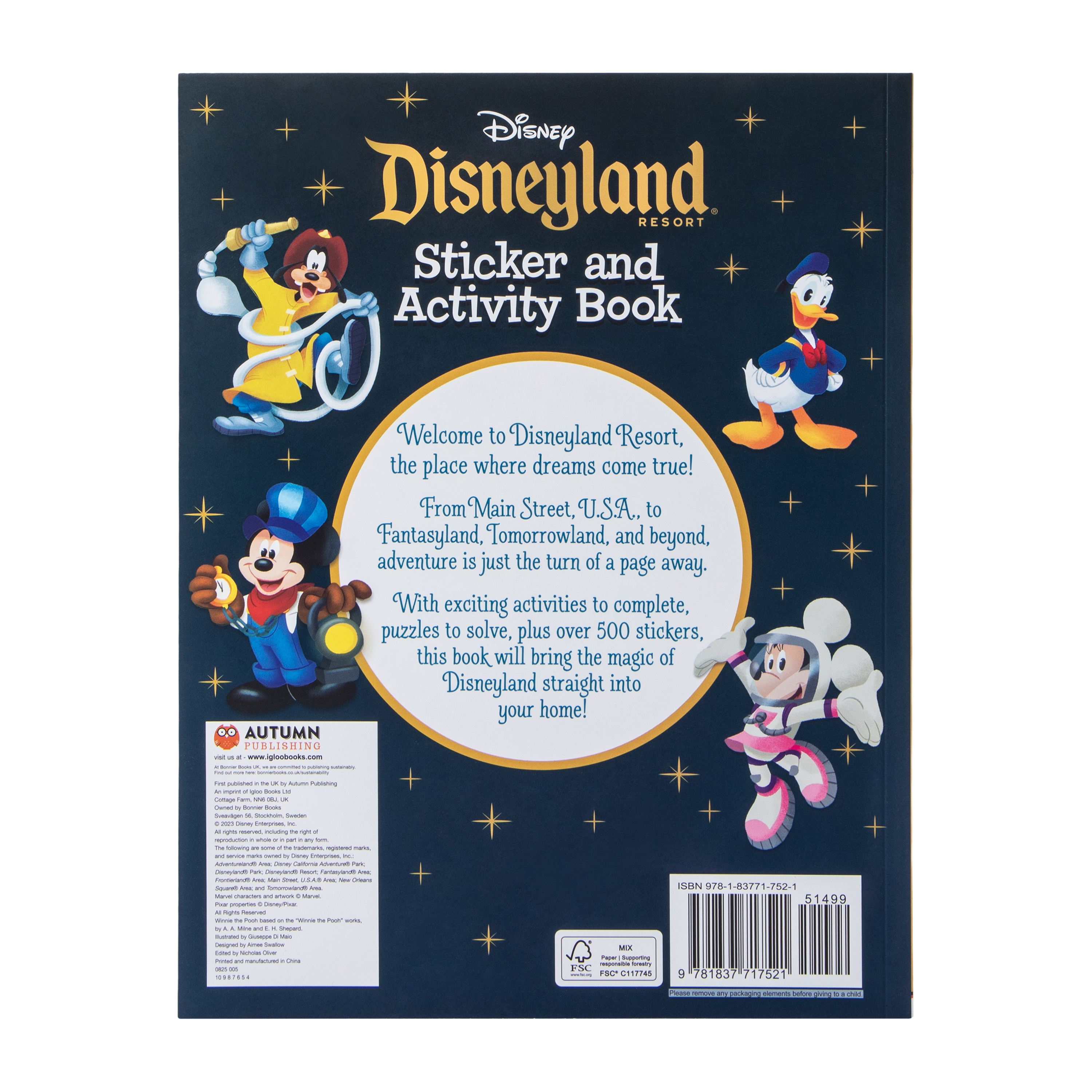 Disney Disneyland Resort Sticker And Activity Book